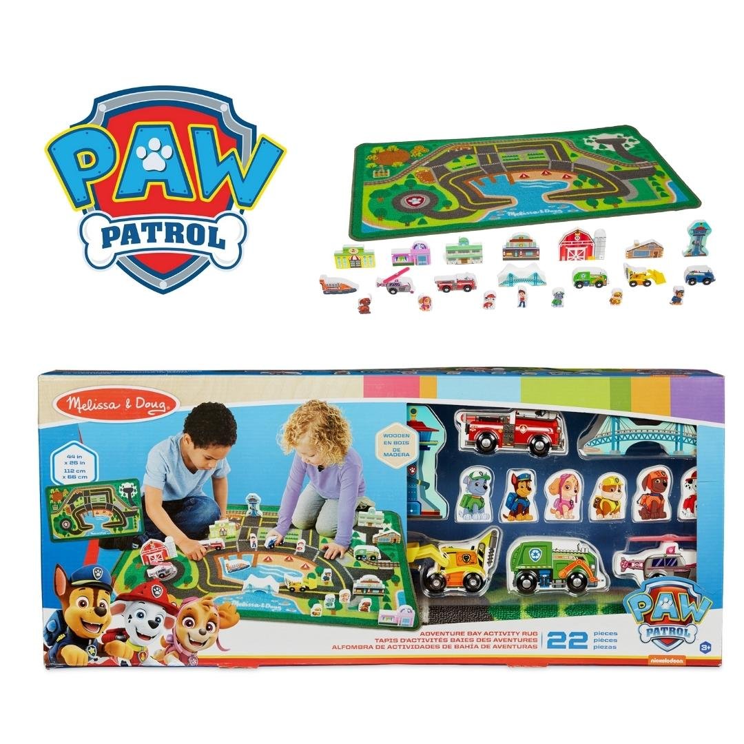 ชุดพรมดีลักซ์ Chase ขนาด 112 x 66 cm Melissa & Doug X PAW Patrol Activity Rug Chase Adventure