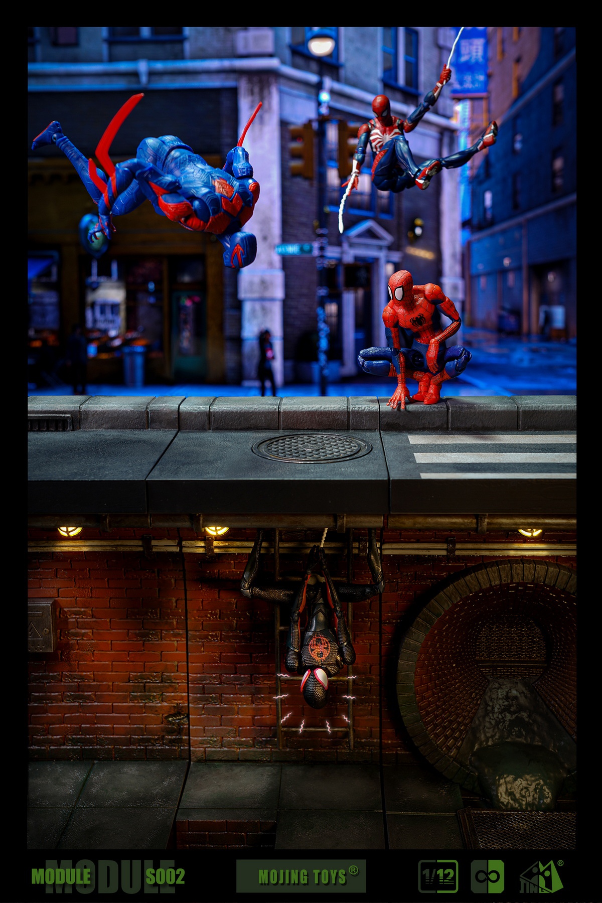 [พร้อมส่ง] mOjingToys 1/12 Module series American comic sewer DIORAMA BASE - S002D (เซตรวม A B C) ( และแถมหัวก๊อกดับเพลิง)