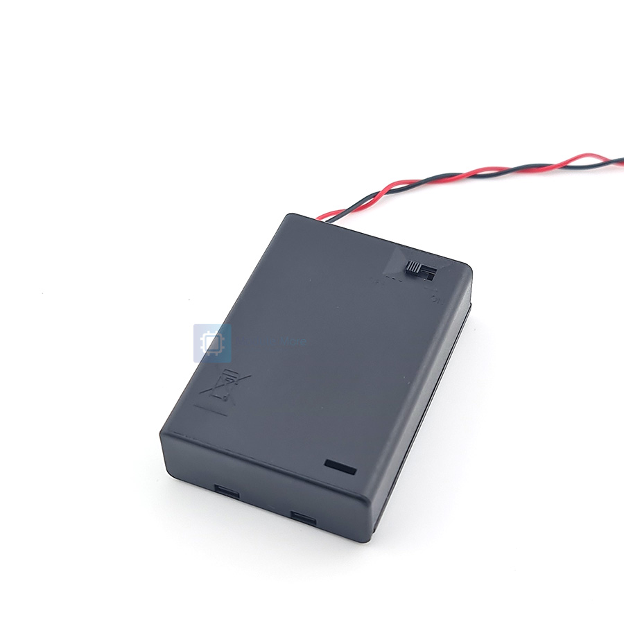 รางถ่าน AA 3 ก้อน 4.5v พร้อมฝาปิดและสวิตซ์ Battery Holders for 3 AA with cover and switch