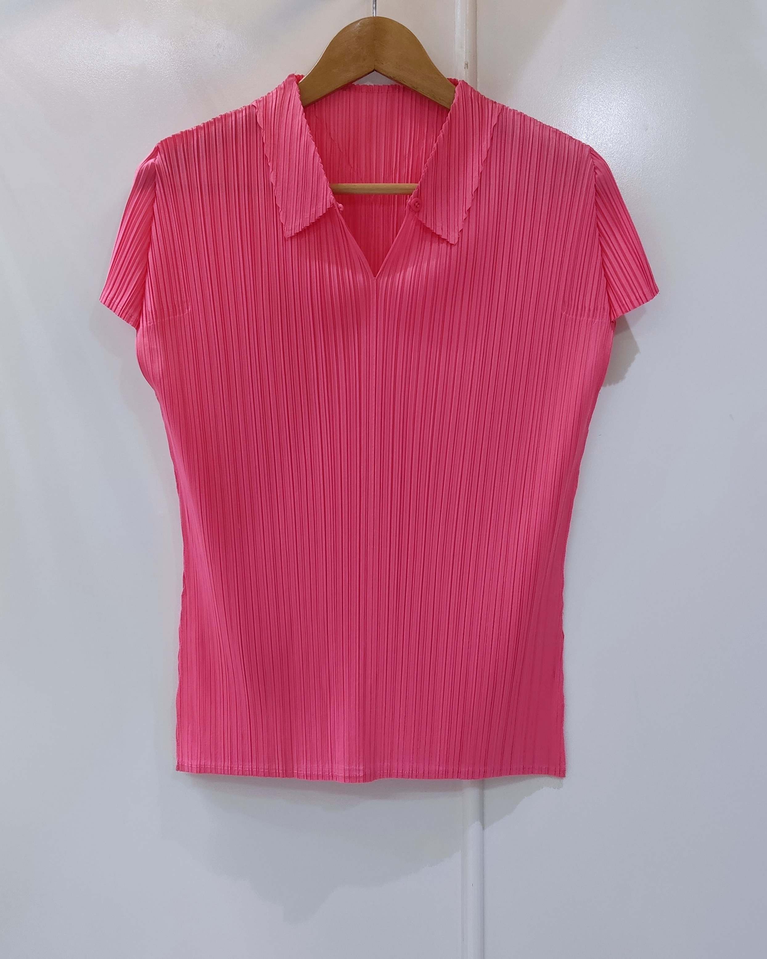 2MUAY รุ่น GJO11533 เสื้ออัดพลีท PLEATED MOCK COLLAR TOP 10 สี FREE SIZE