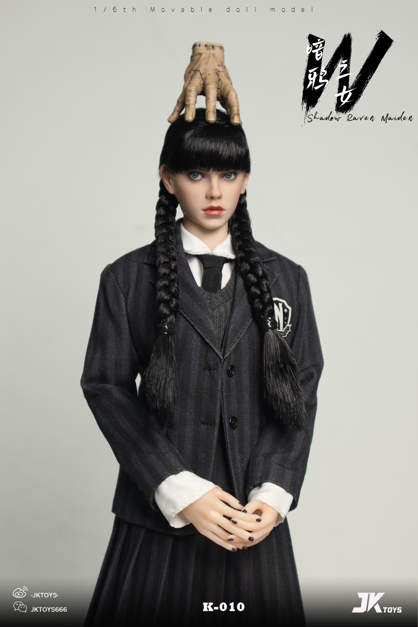 [สั่งจอง]JKTOYS K-010 1/6 : Shadow Raven Maiden Wednesday Cosplay Version
