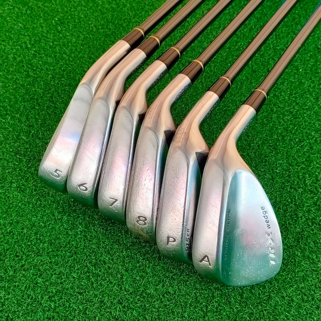 ชุดเหล็ก PRGR TR-X 915CR มีเหล็ก 5 - 8 PW AW ก้าน M40 I.N.S.P.E.C AW เป็นใบ WEDGE ให้เลยครับ