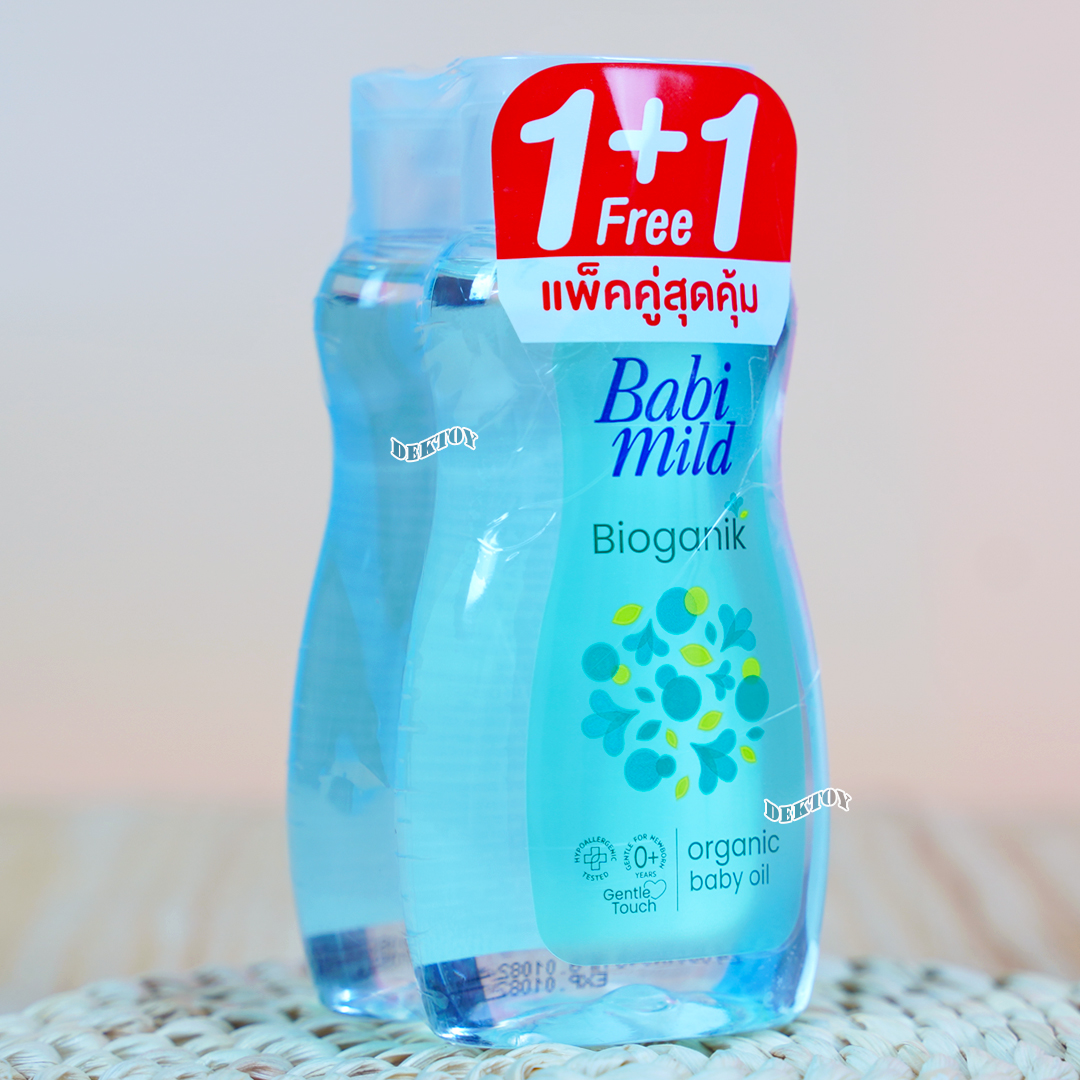 1ฟรี1 Babimild เบบี้มายด์ ออร์แกนิก เบบี้ ออยล์ มีให้เลือก 3 สี 100 มล.