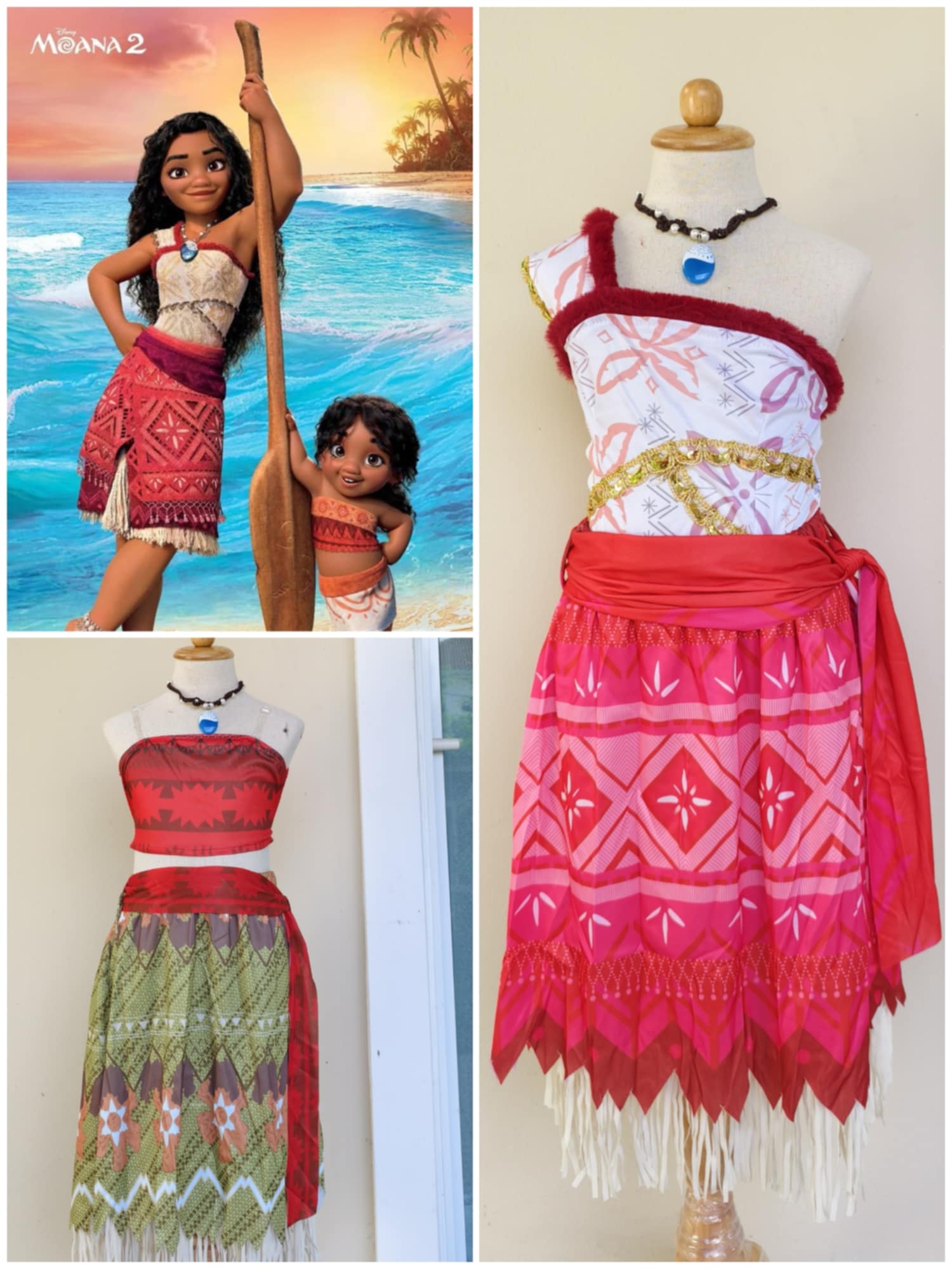 พร้อมส่ง ชุดโมอาน่า ชุด+สร้อย Moana Costume