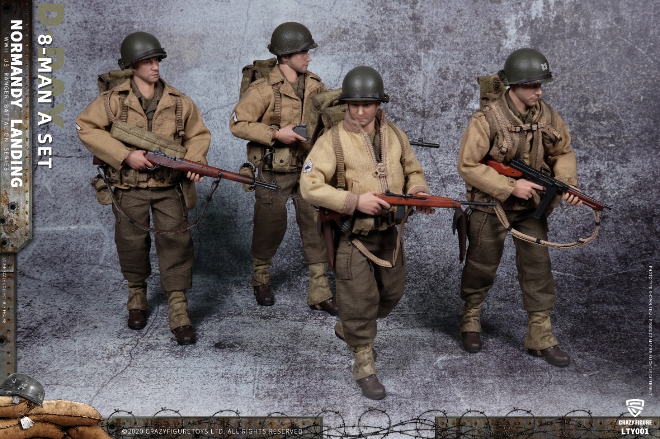 [สั่งจอง] Crazy Figure LTY001 1/12 : WWII U.S. Army On D-Day Deluxe Edition