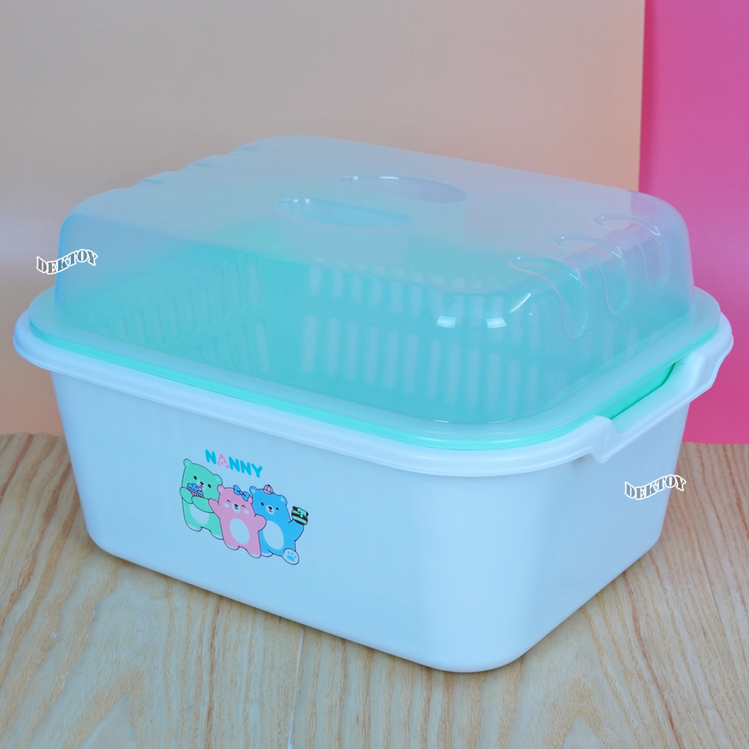 NANNY แนนนี่ ที่คว่ำขวดนมมีฝาปิดแนนนี่ลายมุนิน N216FM