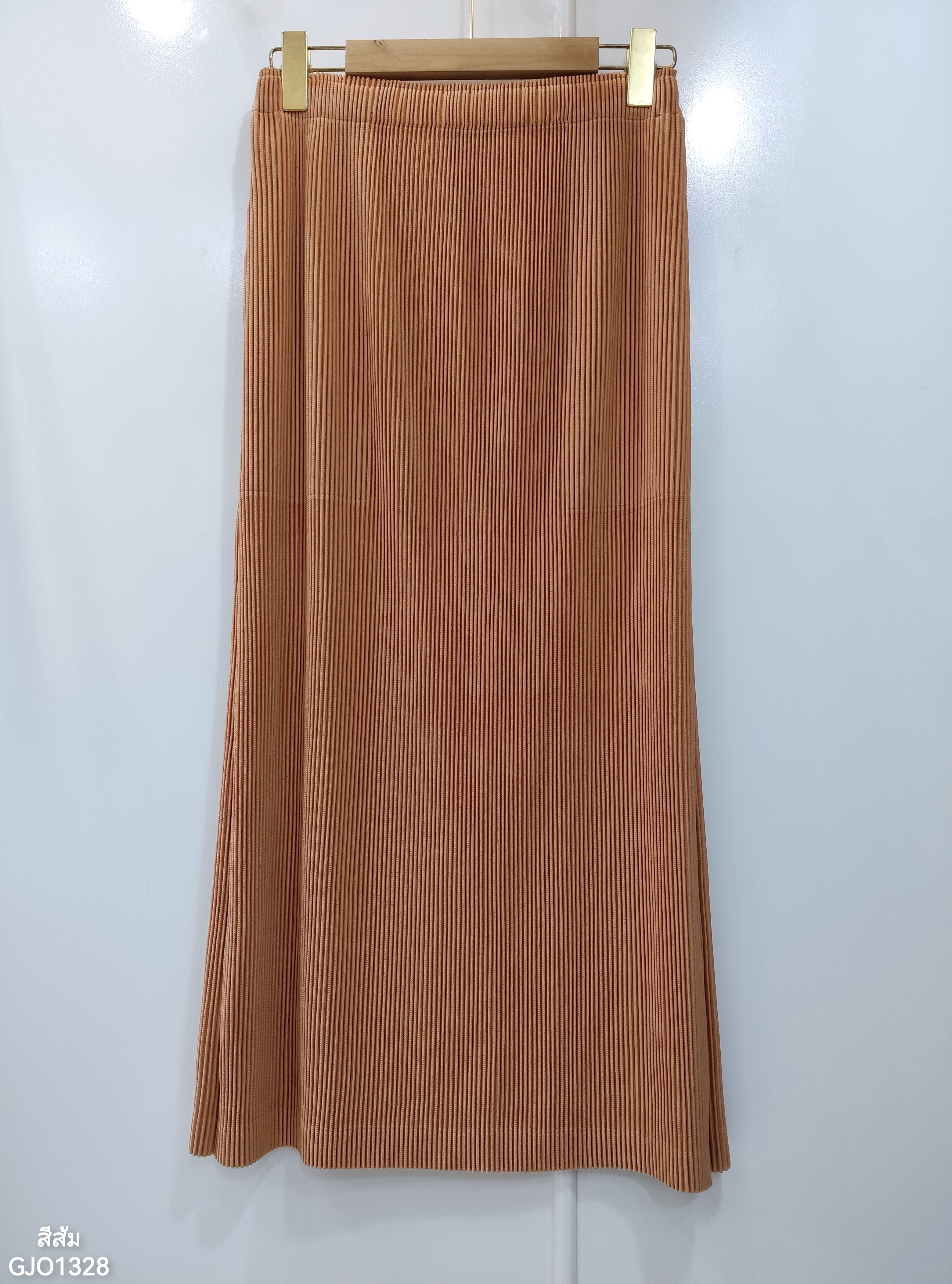 ยาว 33นิ้ว! 2MUAY รุ่น GJO1328 กระโปรงพลีทคุณภาพ THICK STRAIGHT PLEATED SKIRT 12 สี FREE SIZE
