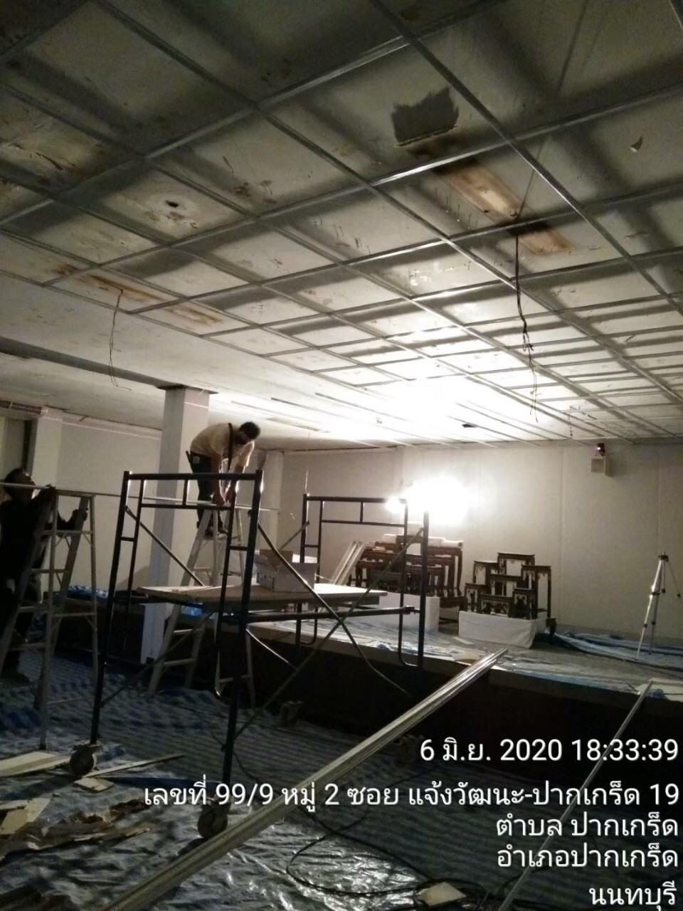 ดุริยางค์ตำรวจ(ปากเกร็ด) ปรับปรุงหลังคา,ฝ้า,เพดาน