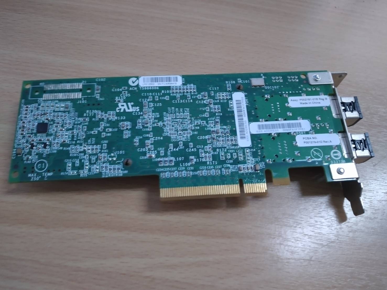 IBM DELL Emulex 8Gb FC Dual-port HBA 42D0494 LPE12002-e 42D0500 ขาสั้น พร้อมโมดูล