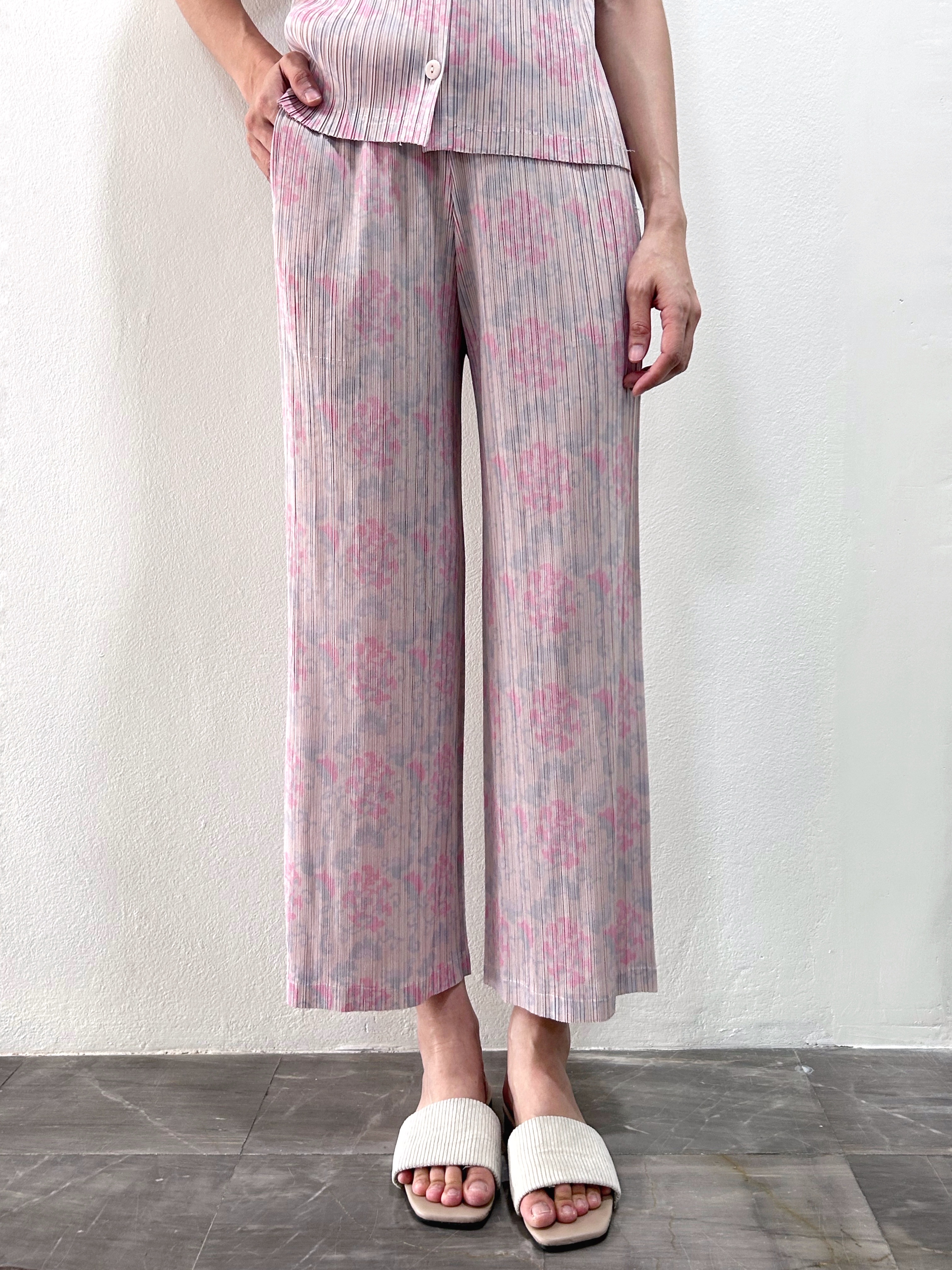 ปรับราคาลง20%!! ยาว 35นิ้ว!! 2MUAY รุ่น GJO1131 กางเกงพลีทคุณภาพ STRAIGHT LEG PRINTED PLEATED PANTS 4 สี FREE SIZE