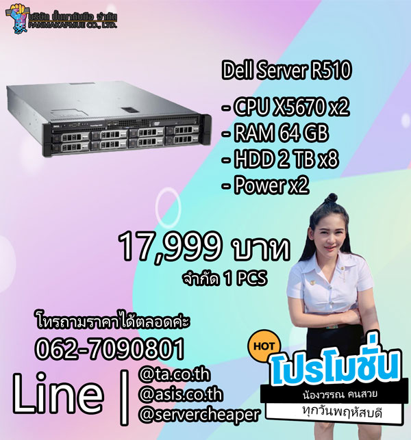 Dell Server R510 โปรใช้งาน