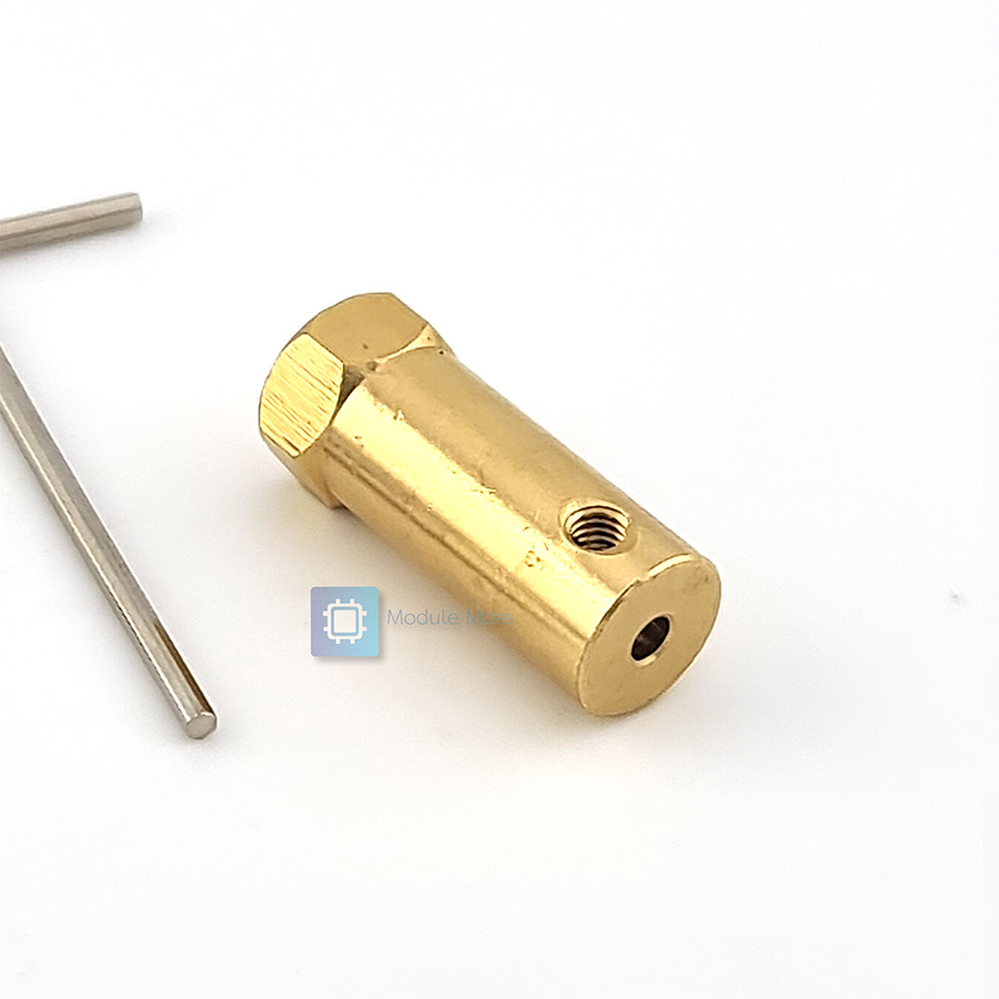 แกนต่อมอเตอร์หกเหลี่ยม Extended motor shaft 30mm brass hexagonal coupling