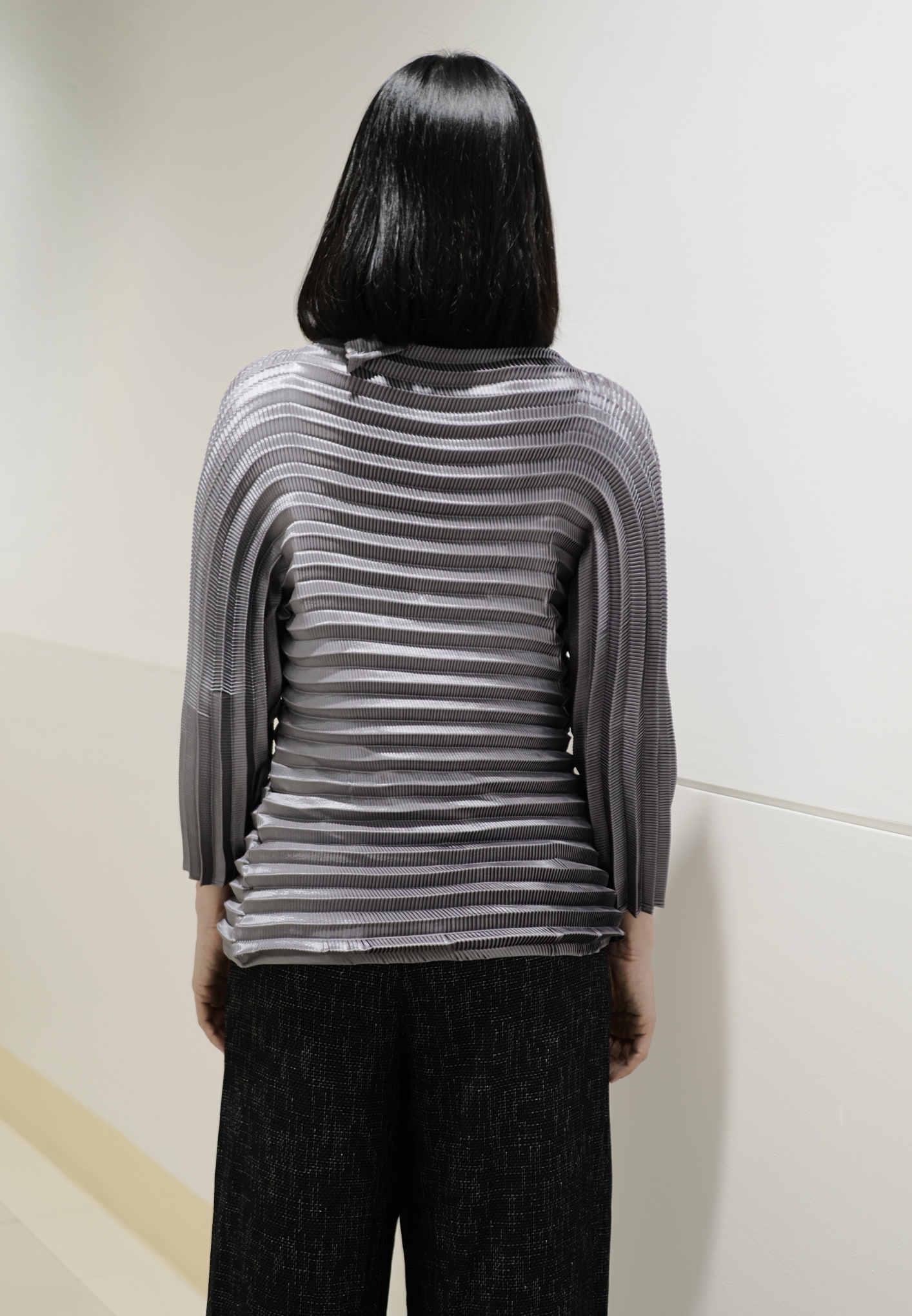 ปรับราคาลง40%!! 2MUAY GA6004-1 เสื้อพลีทคุณภาพ FOLD OVER NECK PLEATED TOP 3 สี FREE SIZE