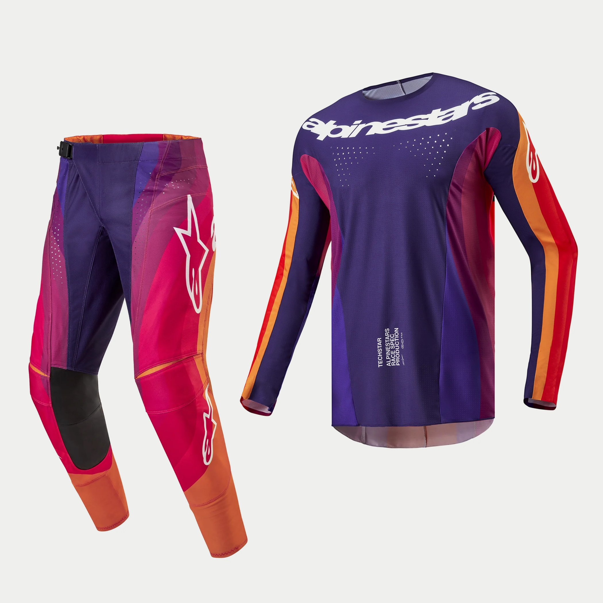 ชุด Alpinestars 2024 Techstar Pneuma - Deep Purple/Orange/Deep Blue