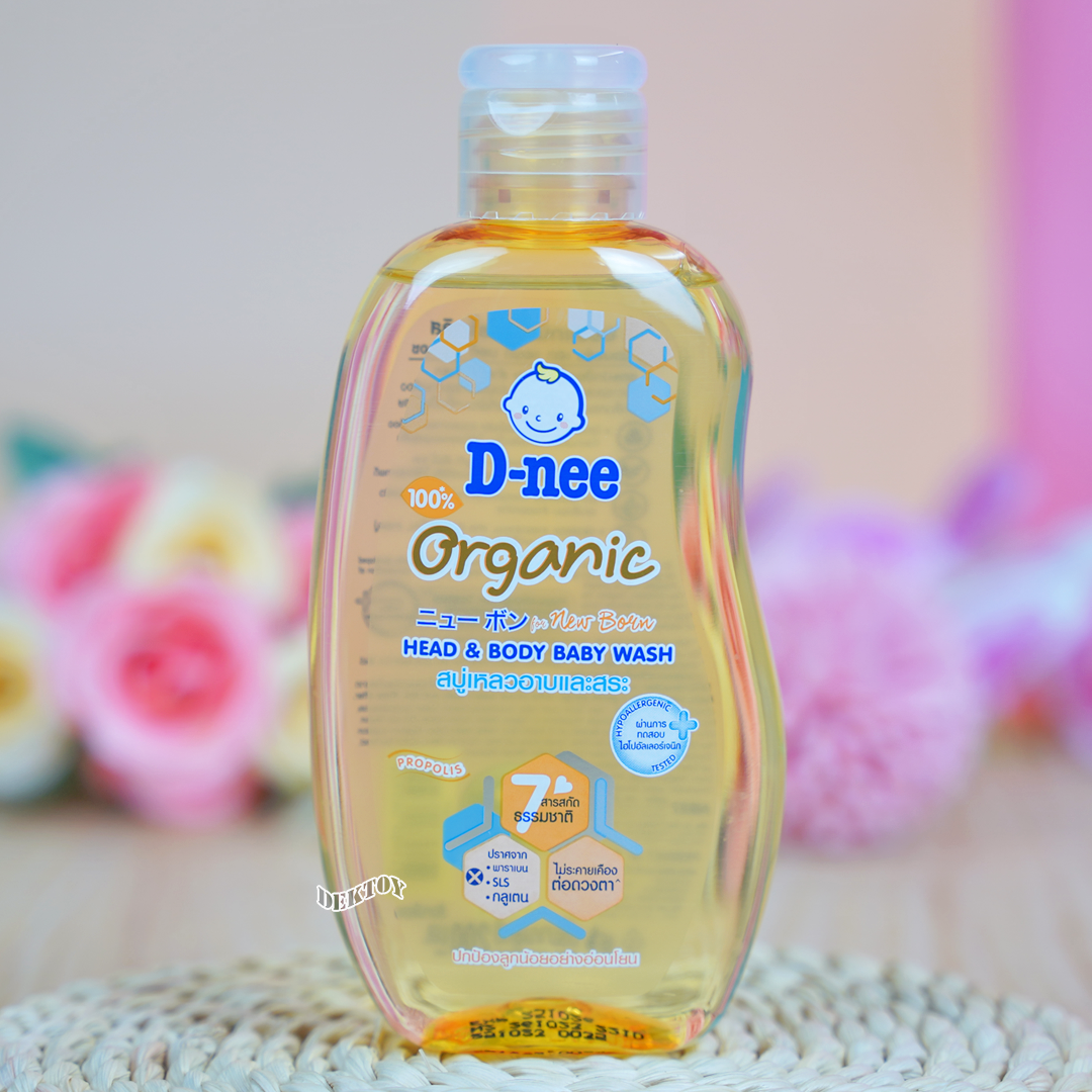 D-nee Organic ดีนี่ ออแกนิค สบู่เหลวอาบและสระผม 180 มล.