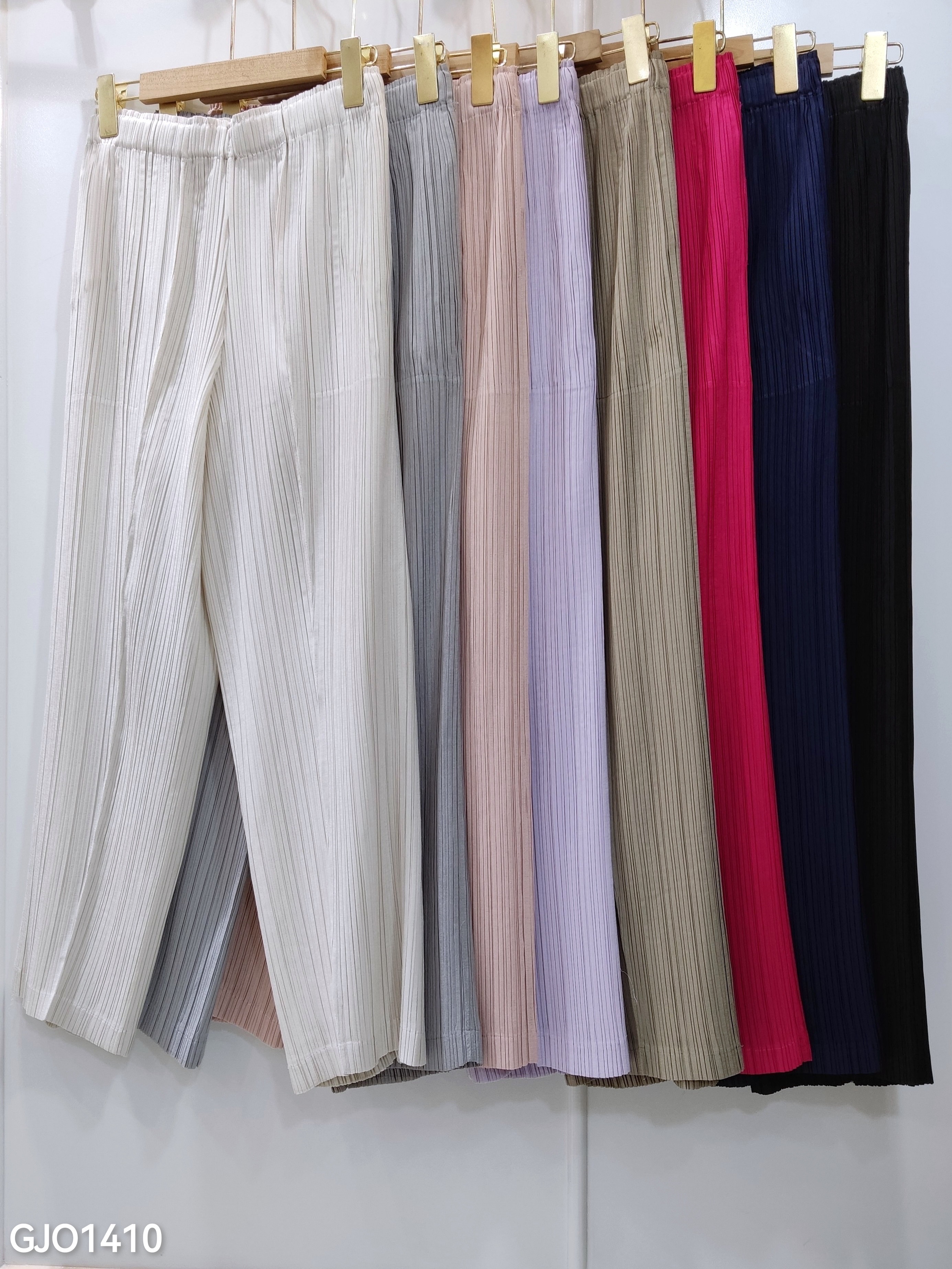 ยาว 36 นิ้ว 2MUAY GJO1410 กางเกงพลีทคุณภาพ STRIGHT PLEATED PANTS 8 สี FREE SIZE