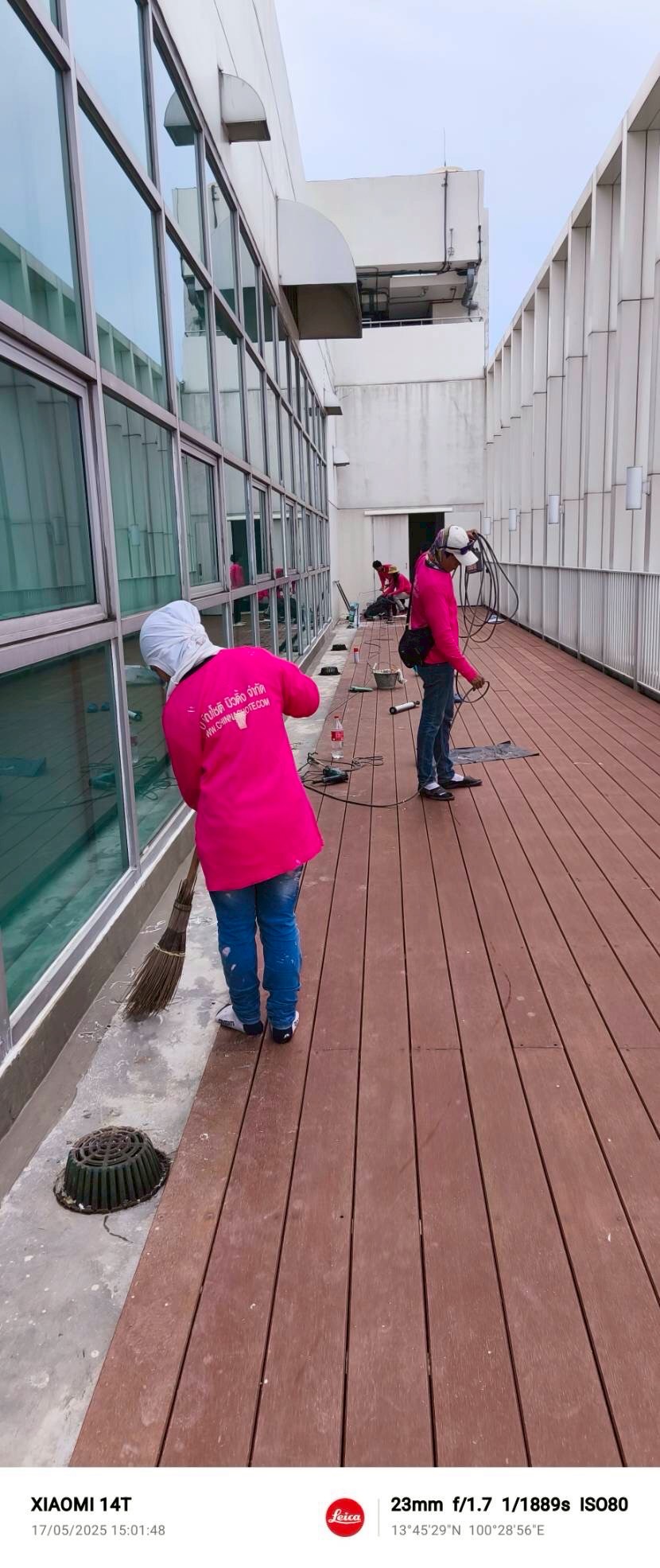 งานแก้ไขน้ำรั่วซึม อาคารนวมิน ชั้น 26 รพ.ศิริราช