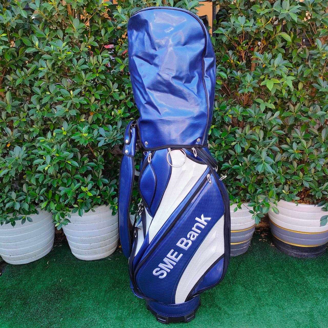 ถุงกอล์ฟ SME BANK หนังเเก้ว มือสอง ถุง TOUR ใบใหญ่ หนังสวยครับ