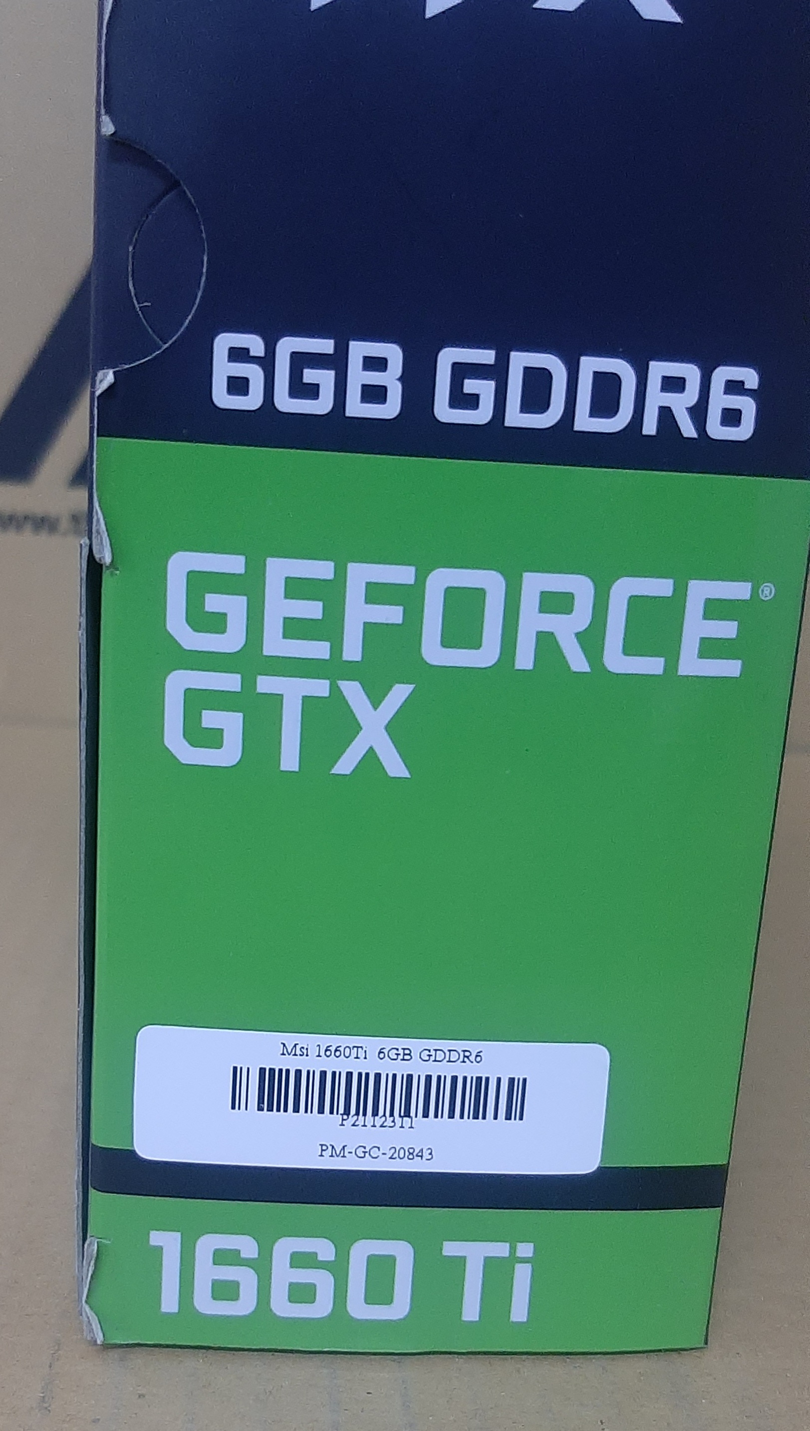 การ์ดจอมือสอง สภาพดี ประกันร้าน 1 เดือน ยี่ห้อ Msi รุ่น 1660Ti 6GB GDDR6 ประกันร้าน 1 เดือน