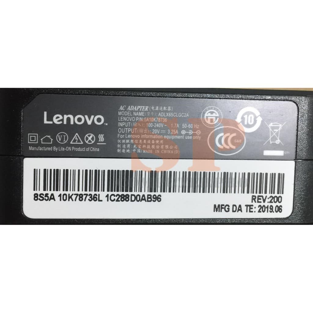 LENOVO Adapter อแดปเตอร์ lenovo ideapad S145 100S 110 310 320 330 320s 330s 520 530s 710s ของแท้ 20V 3.25A หัว 4.0*1.7MM 65W