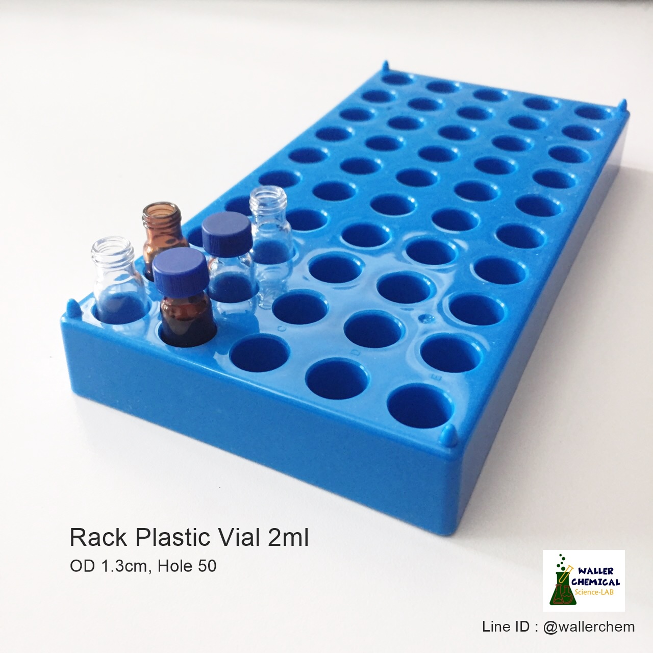 1. Rack plastic Vial 2ml ตะเเกรงใส่ขวดไวเเอล ขนาด 2ml