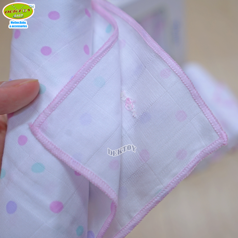 Pureen เพียวรีน ผ้าอ้อมเยื่อไผ่เพียวรีน สีชมพู 29 x 29 นิ้ว 6 ผืน Organic Bamboo Cloth Diaper