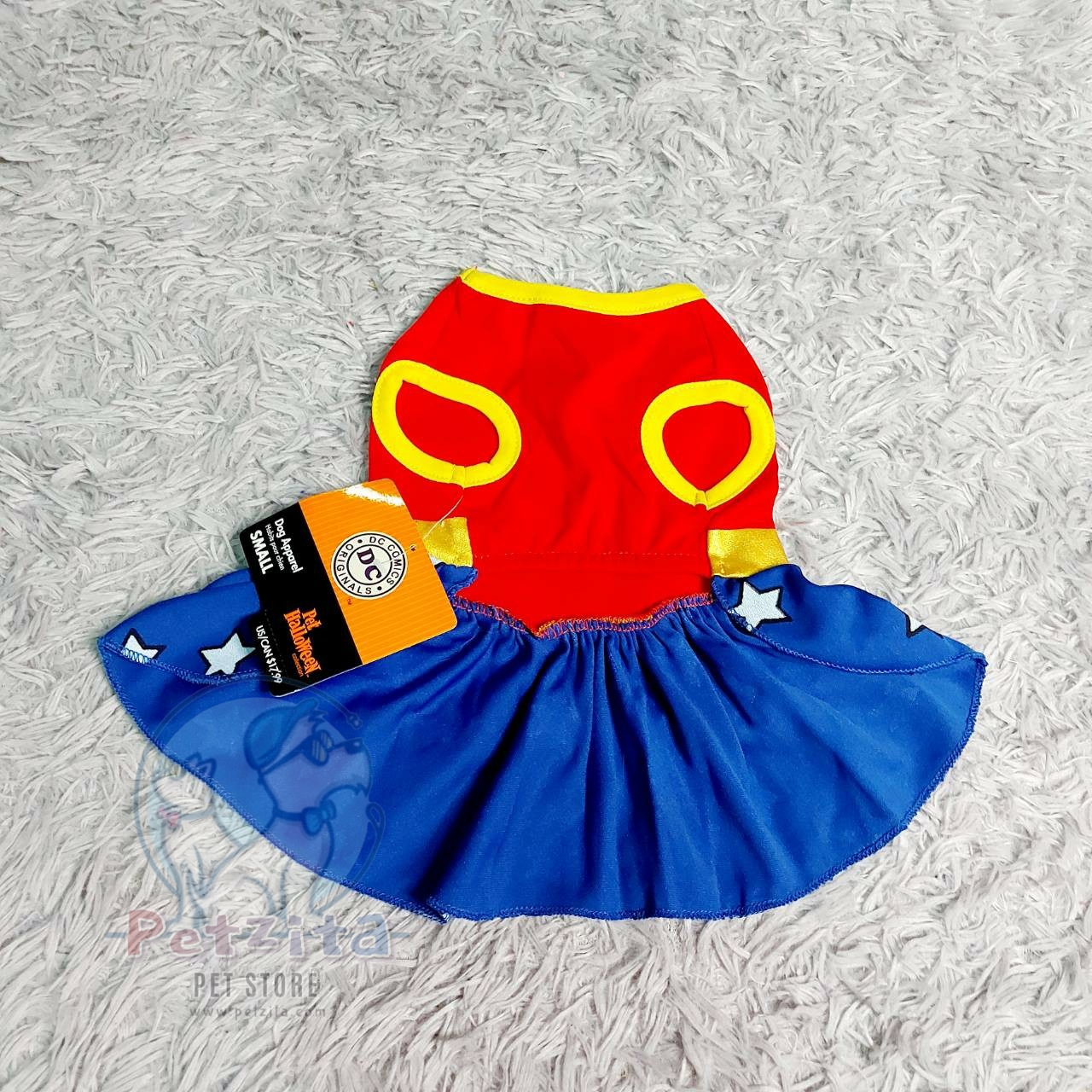 🇹🇭พร้อมส่ง🇹🇭🦸♀️🌟 ชุดเดรสคอสเพลย์ เดรส WONDERWOMAN 🌟🦸♀️ for pet เสื้อผ้าสัตว์เลี้ยง เดรสสุนัข เสื้อหมา ชุดแมว