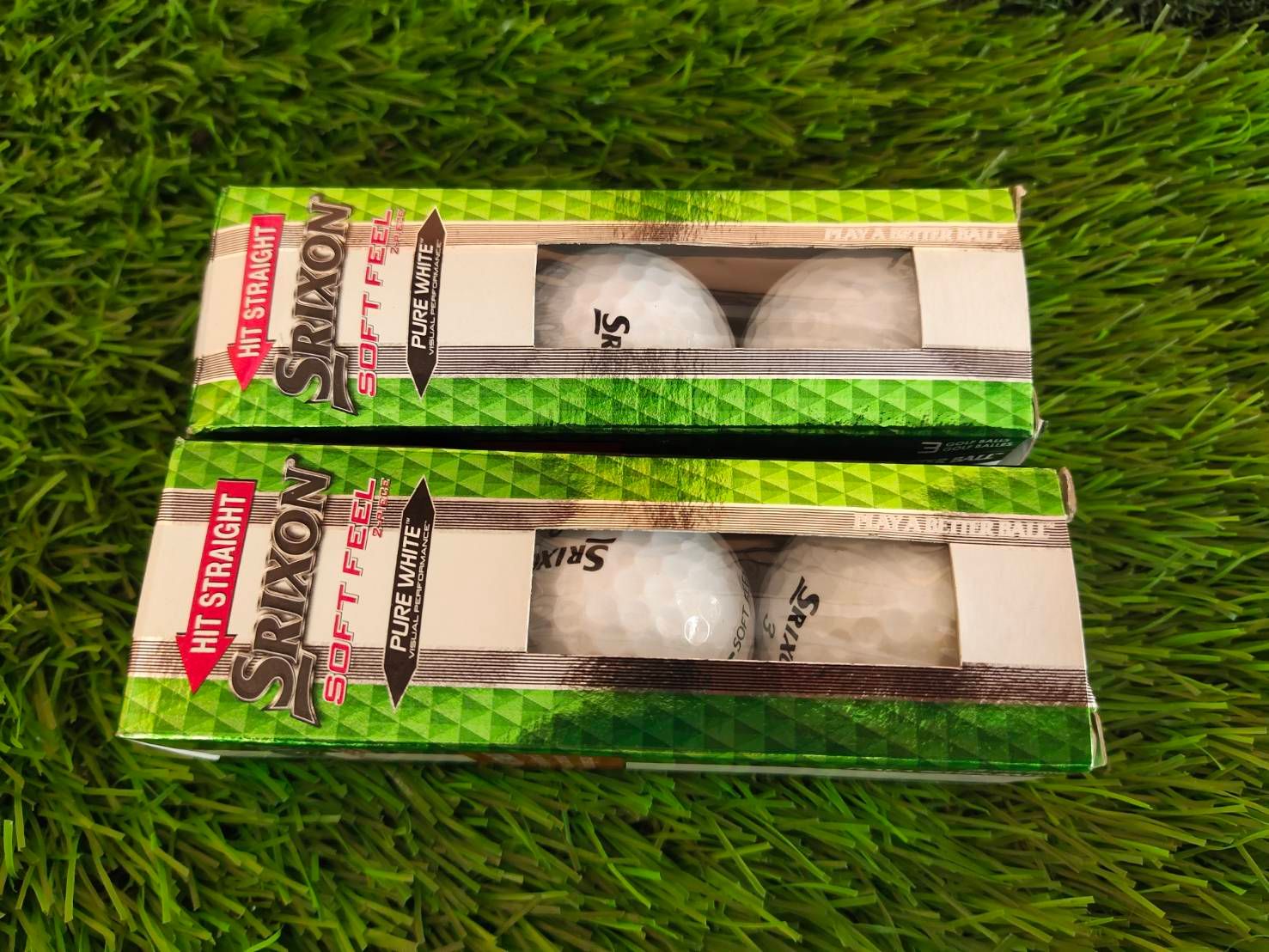ลูกกอล์ฟ SRIXON SOFT FEEL PUREWHIT - HIT STARIGHT ด่วน 1 หลอดมี 3 ลูก