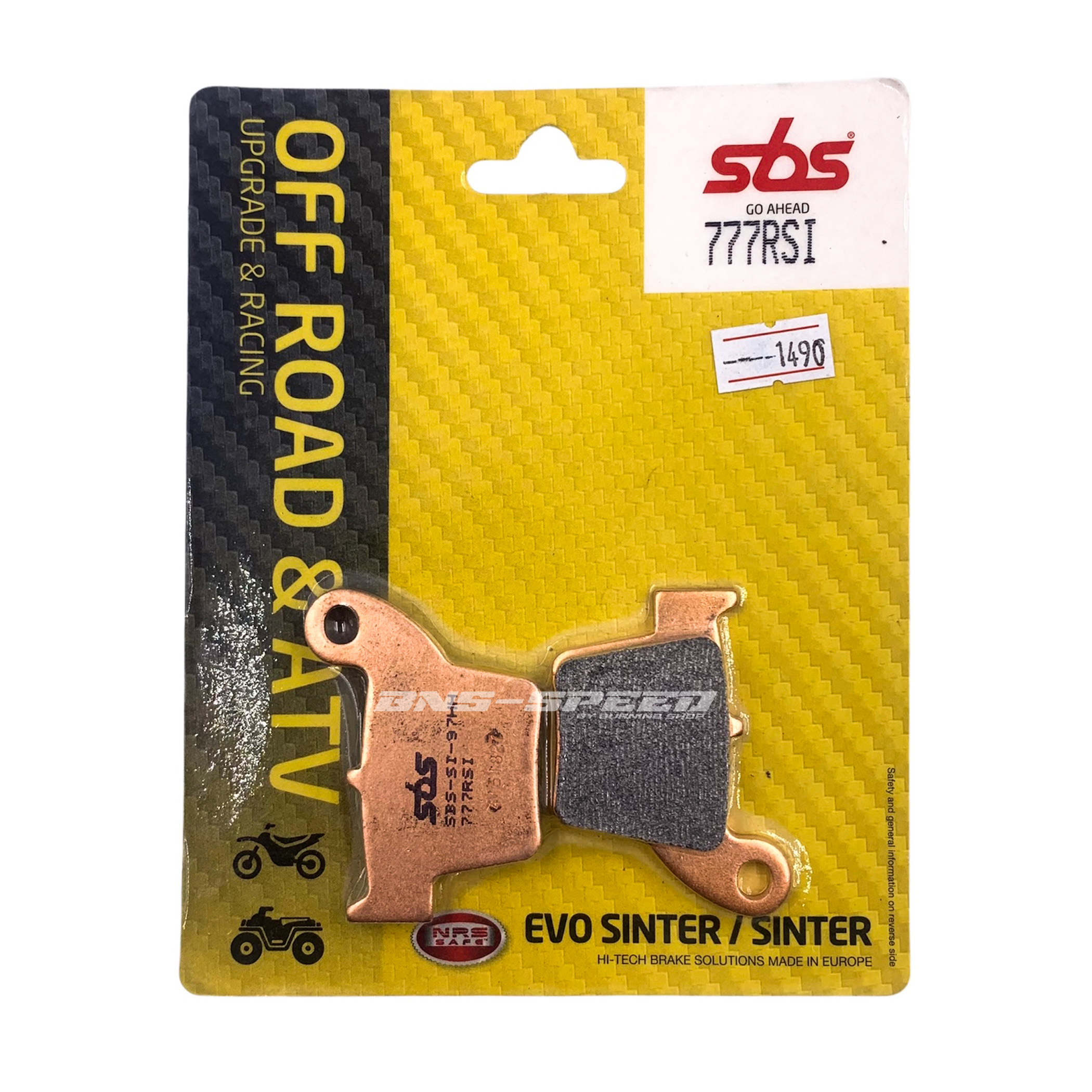 ผ้าเบรค SBS 777RSI brake pads CRF250R/RX 04-22, CRF450R/RX/RL 02-22, CRF150R