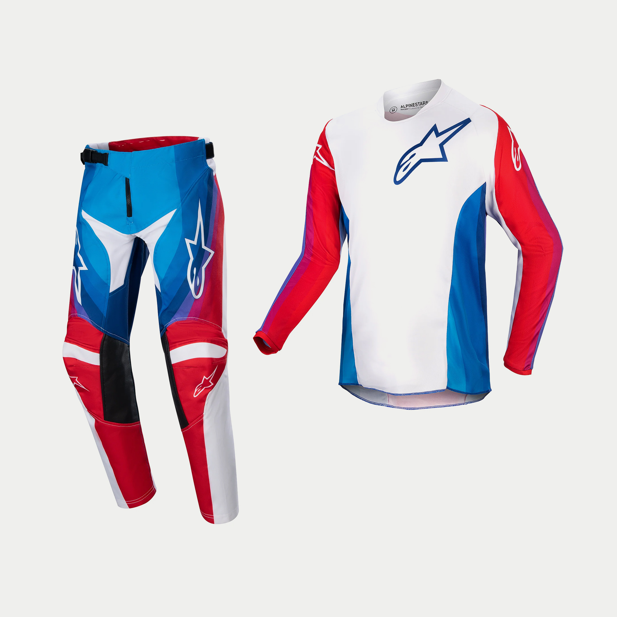 ชุดเด็ก Alpinestars 2024 Youth Racer Pneuma - Blue/Mars Red/White