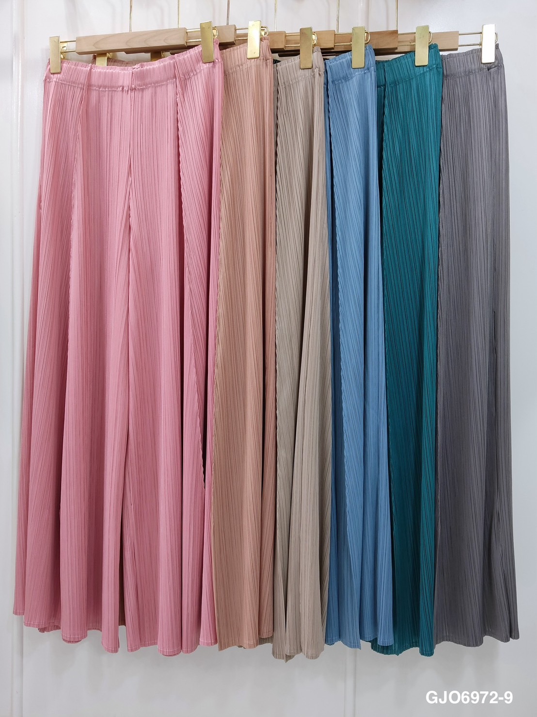 ยาว37.5"นิ้ว! 2MUAY กางเกงผู้หญิง กางเกงพลีทคุณภาพ รุ่น GJO6972 WIDE LEG PLEAT PANT FREE SIZE