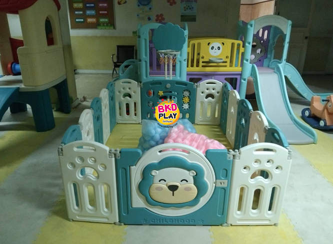 คอกกั้นเด็ก มีประตู, คอกเล่นสิงโต 14+2 , คอกกั้น, บ่อบอล,คอกบอล ไม่รวมสไลเดอร์ พร้อมส่ง