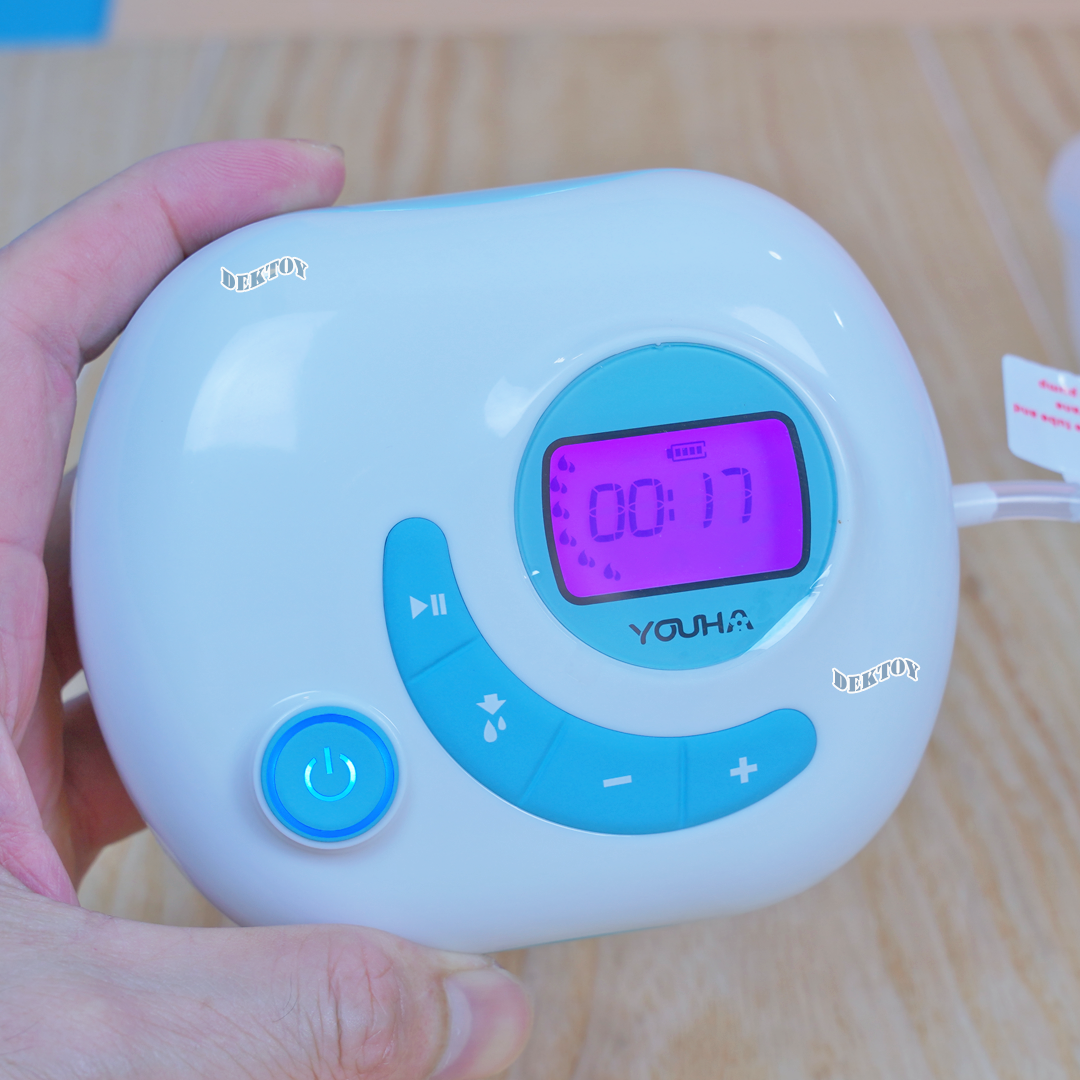 เครื่องปั๊มนมไฟฟ้า Freena Youha Plus รุ่น YH7001 มาพร้อมกรวยแฮนด์ฟรีซิลิโคนนิ่มกรวย24มม. ปั๊มนมสะดวก ไม่ต้องจับ