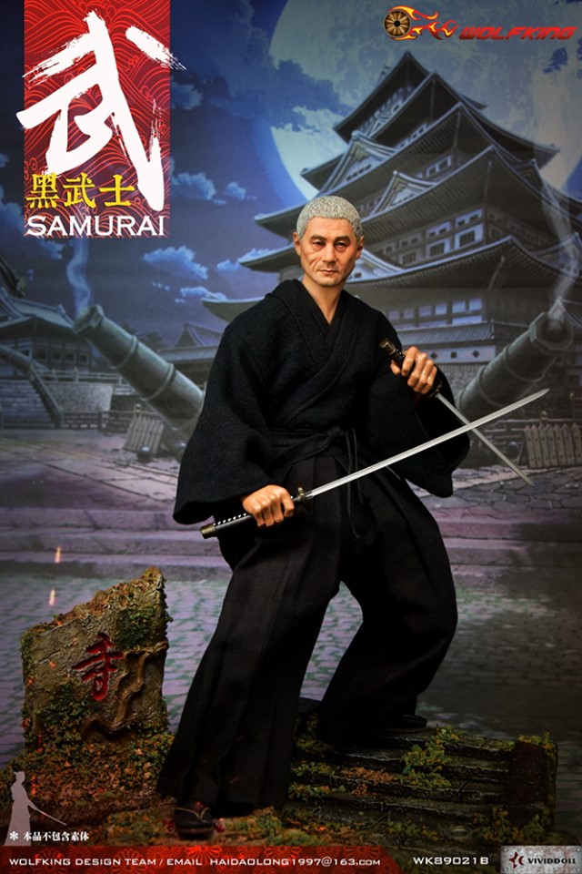 [สั่งจอง]WOLFKING 1/6 WK89021 A/B/C/D Black Samurai Custom Kit