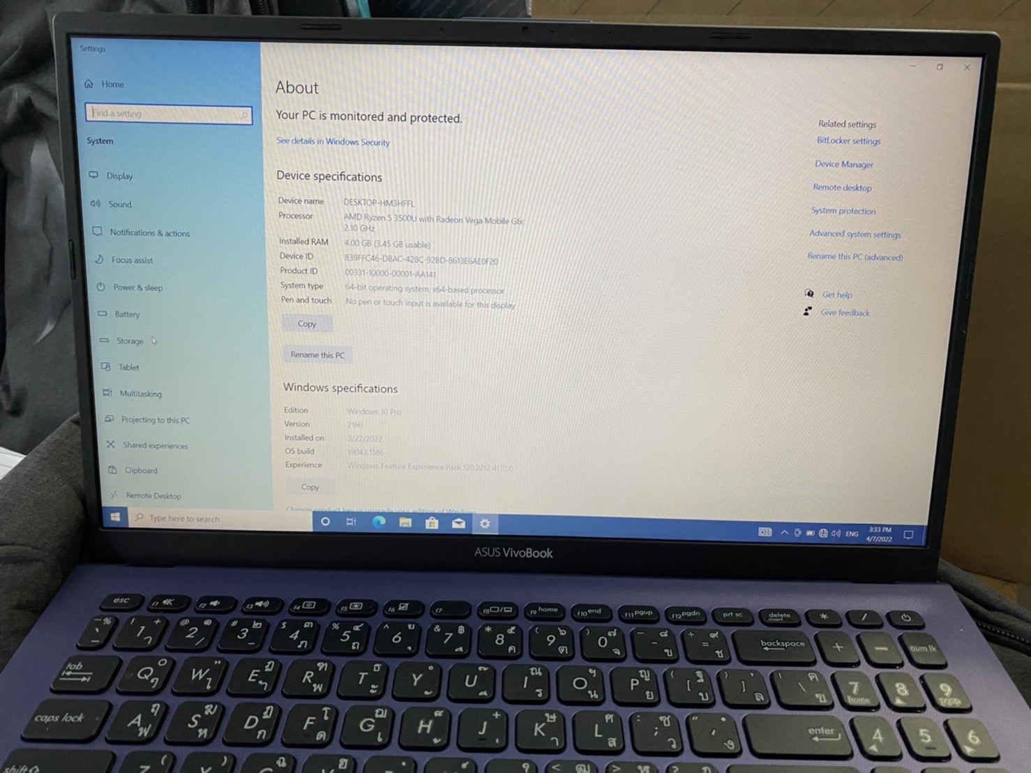 Asus vivobook X512D
