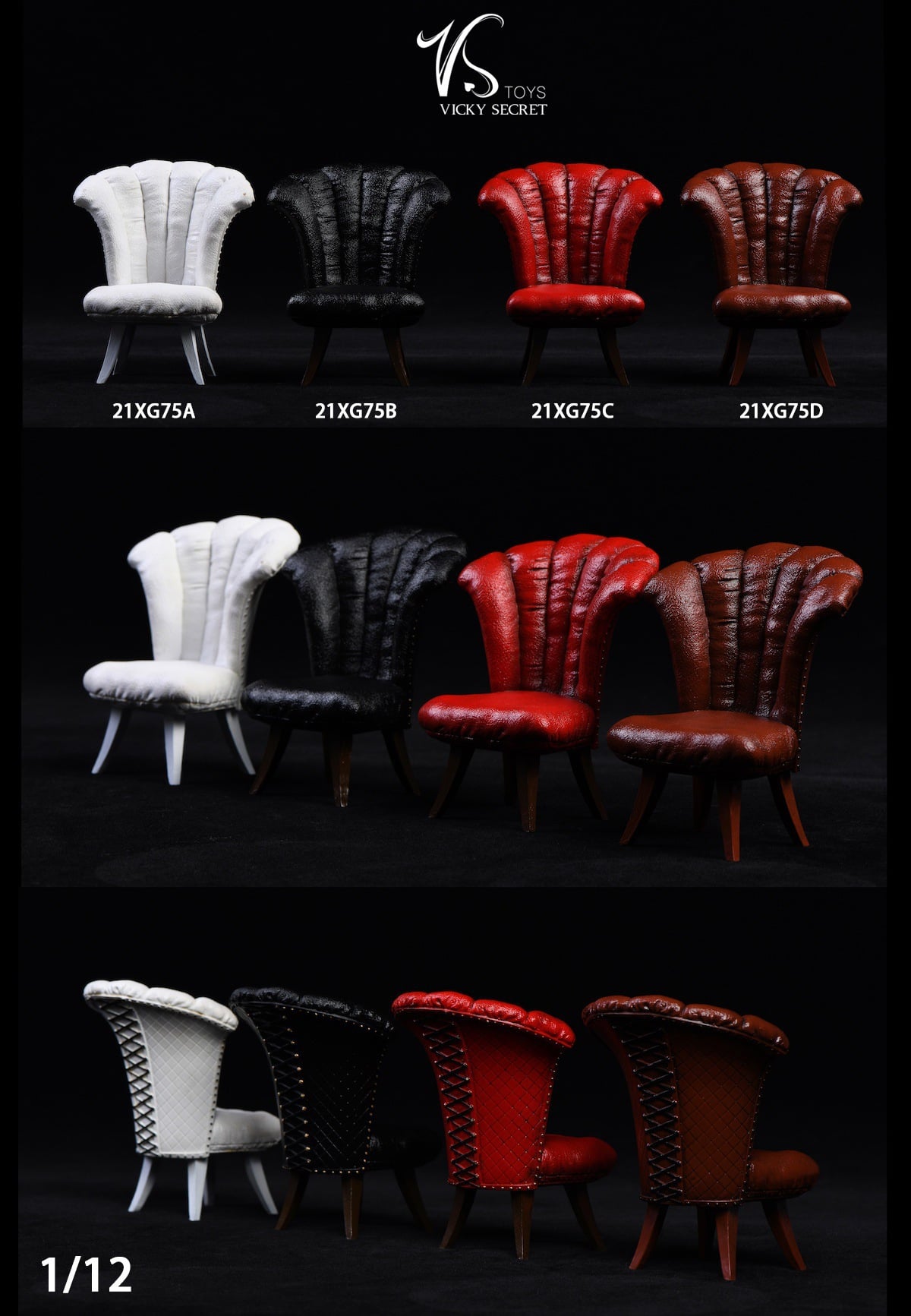 [สั่งจอง]VSTOYS 1/6,1/12 : The Queen's sofa & Round platform