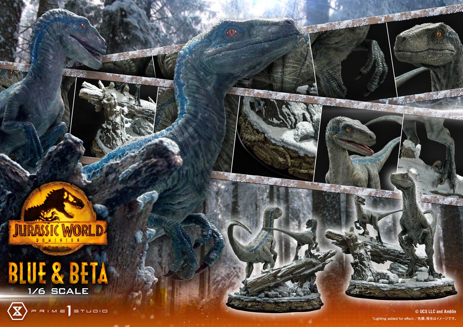 [สั่งจอง]Prime 1 Studio LMCJW3-01 1/6 : Blue & Beta (Jurassic World: Dominion)