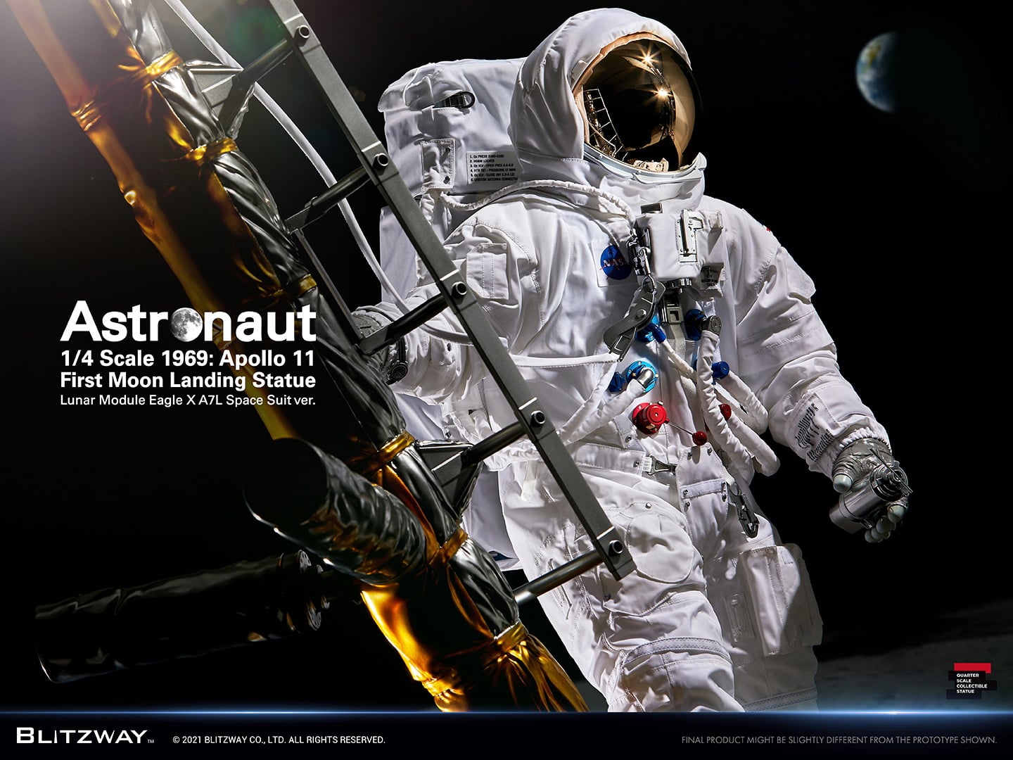 [สั่งจอง]BLITZWAY BW-SS-21101 1/4 : Astronaut Apollo 11