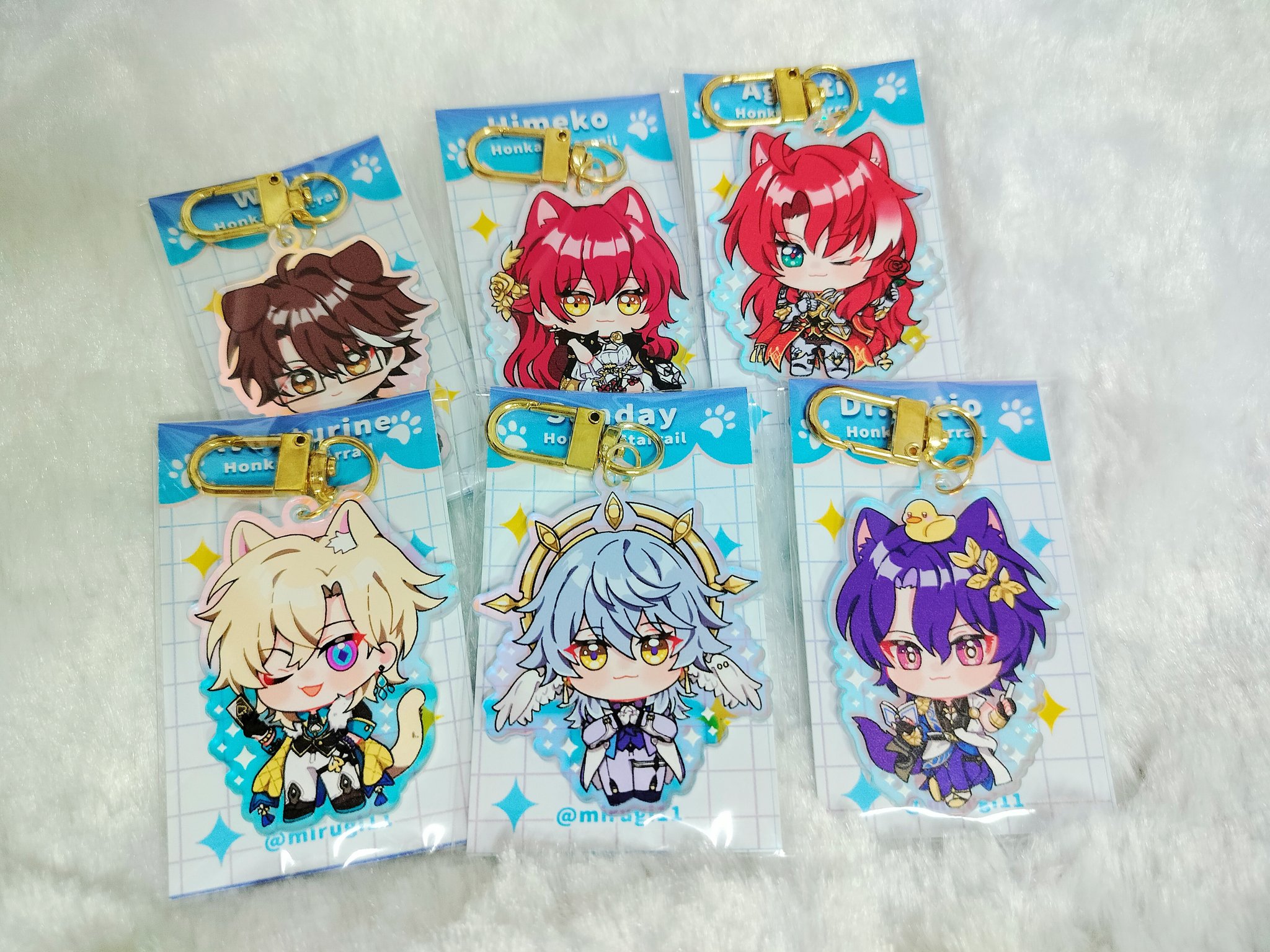 HSR Hologram Keychain & Standee & Glitter sticker