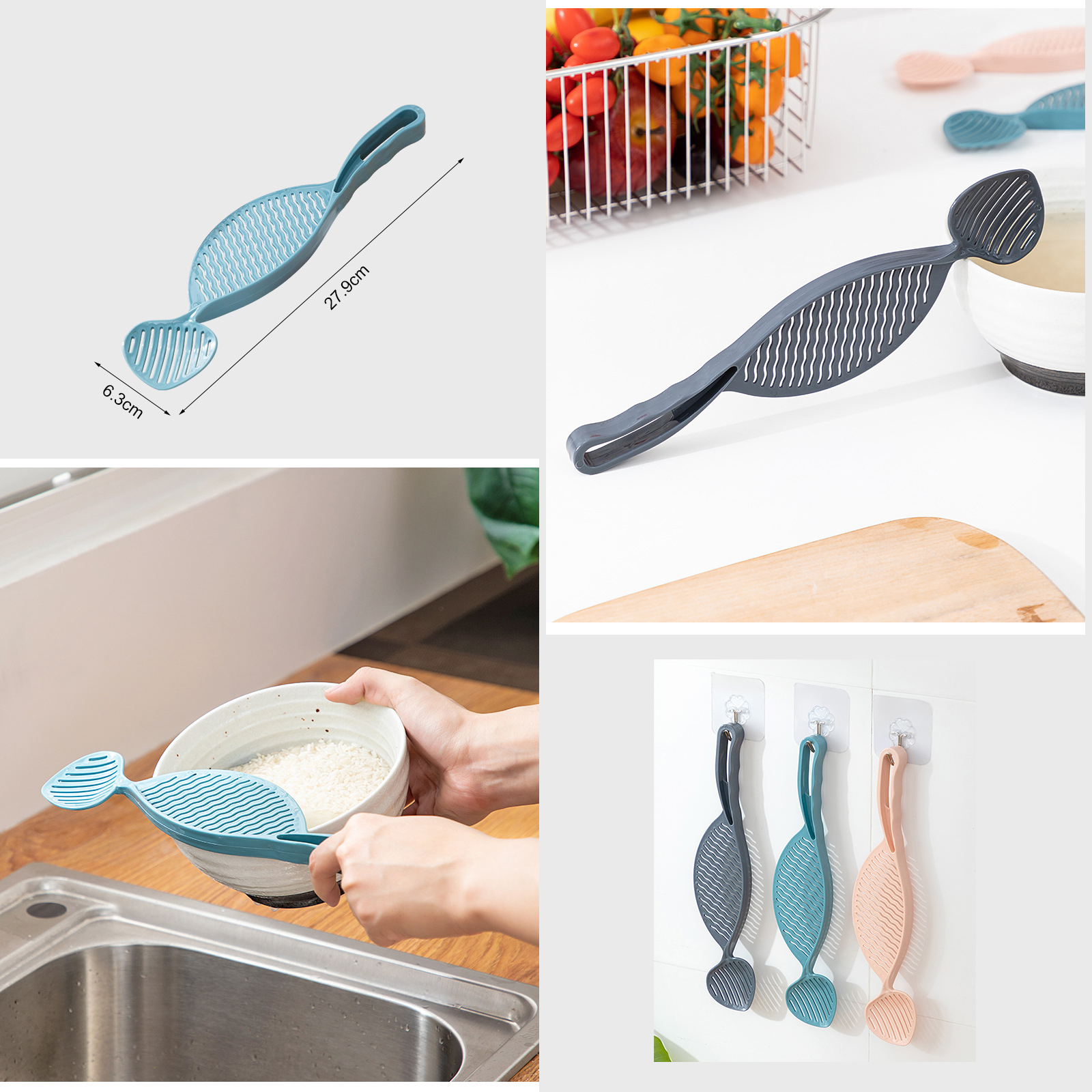 🔥Sale ลดราคา🔥 ไม้ซาวข้าว พลาสติก PP ช่วยสะเด็ดน้ำข้าว ใช้งานง่าย สะดวก ขนาดเหมาะมือ ดีไซน์สวย แข็งแรง