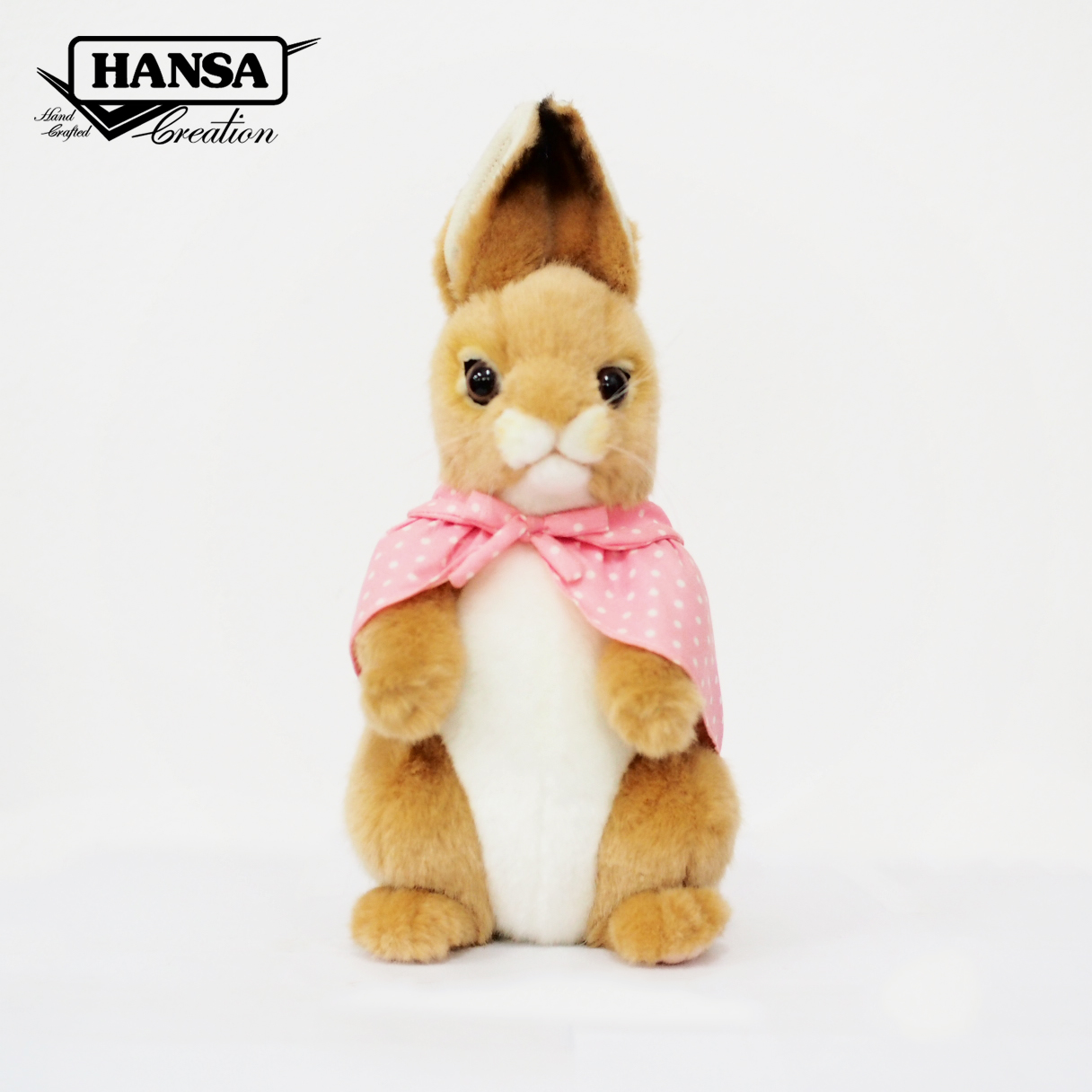 8158 Bunny in Pink Polkadot dress 28cm.H