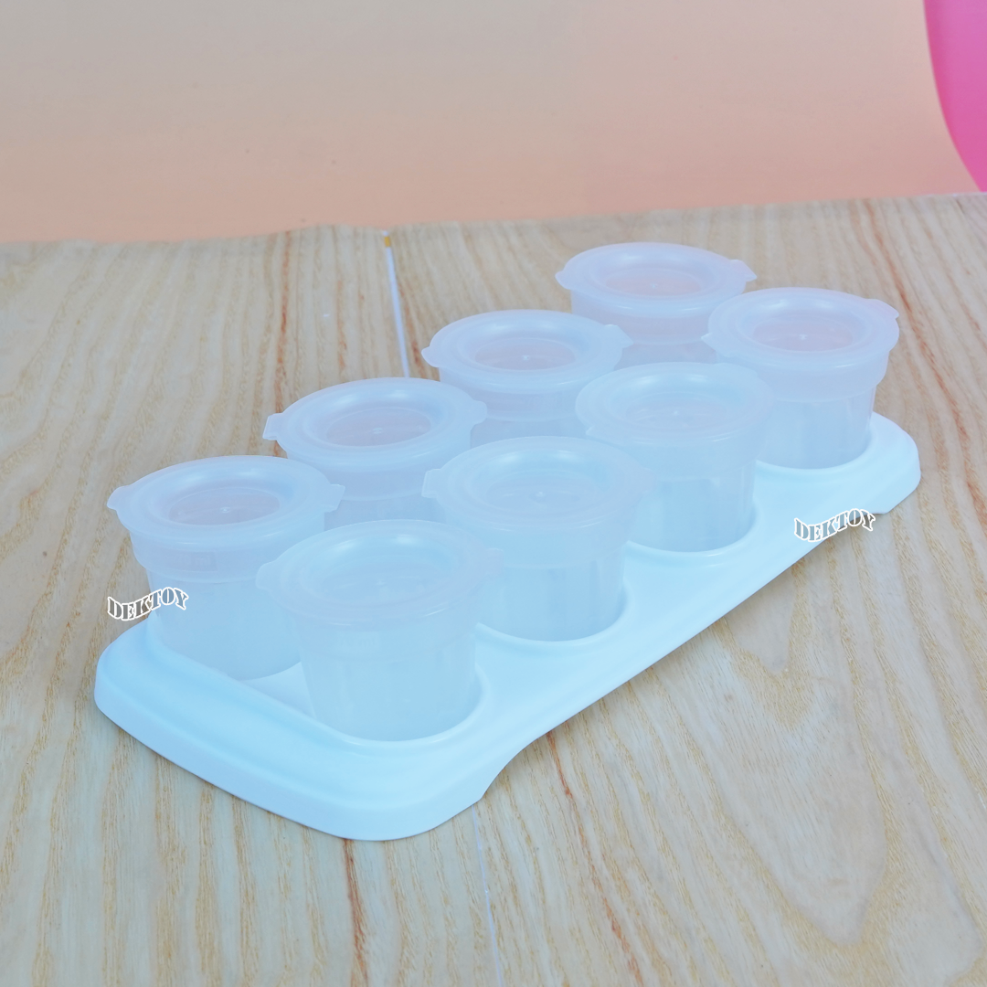 Nanny แนนนี่ กล่องเก็บอาหารสำหรับแช่แข็งฝาปิด8 ถ้วย ขนาด2ออนซ์ N2101Q