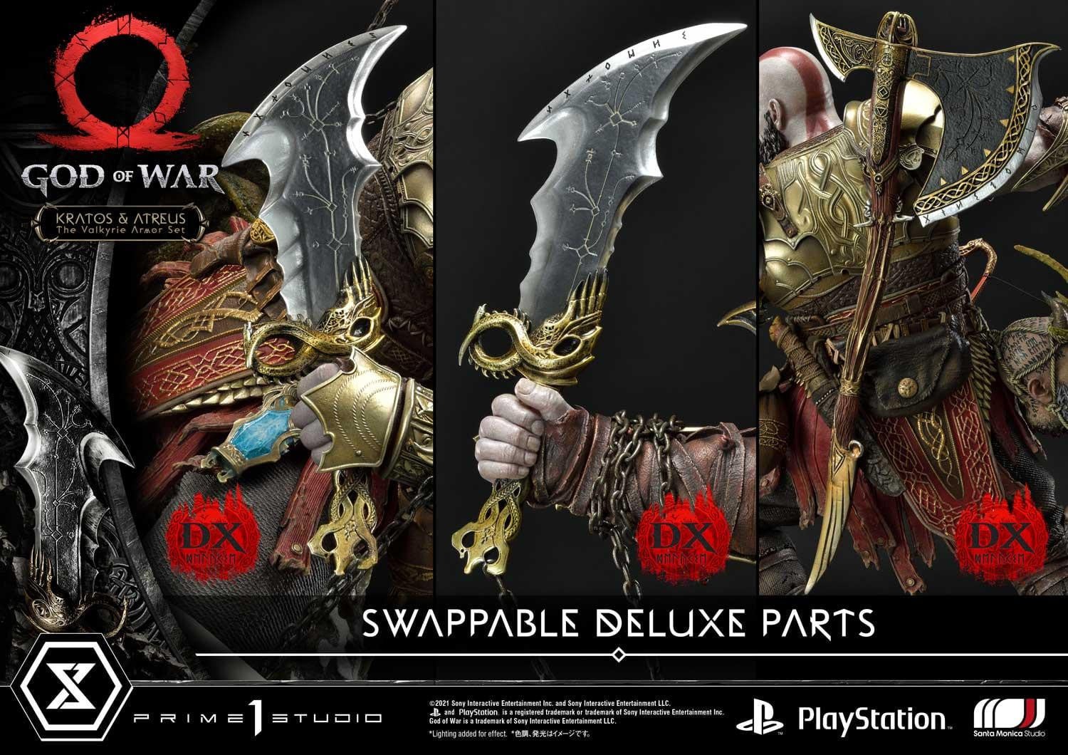 [สั่งจอง]Prime 1 Studio UPMGOW-03DX 1/4 : God of War - Kratos & Atreus The Valkyrie Armor Set (Deluxe Version)