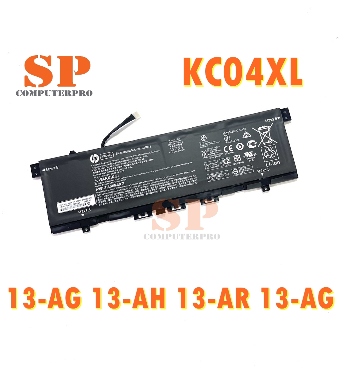 แบตเตอรี่โน๊ตบุ๊คแท้-HP BATTERY-NOTEBOOK-HP ENVY-X360 13-AG 13-AH 13-AR 13-AG Model:KC04XL