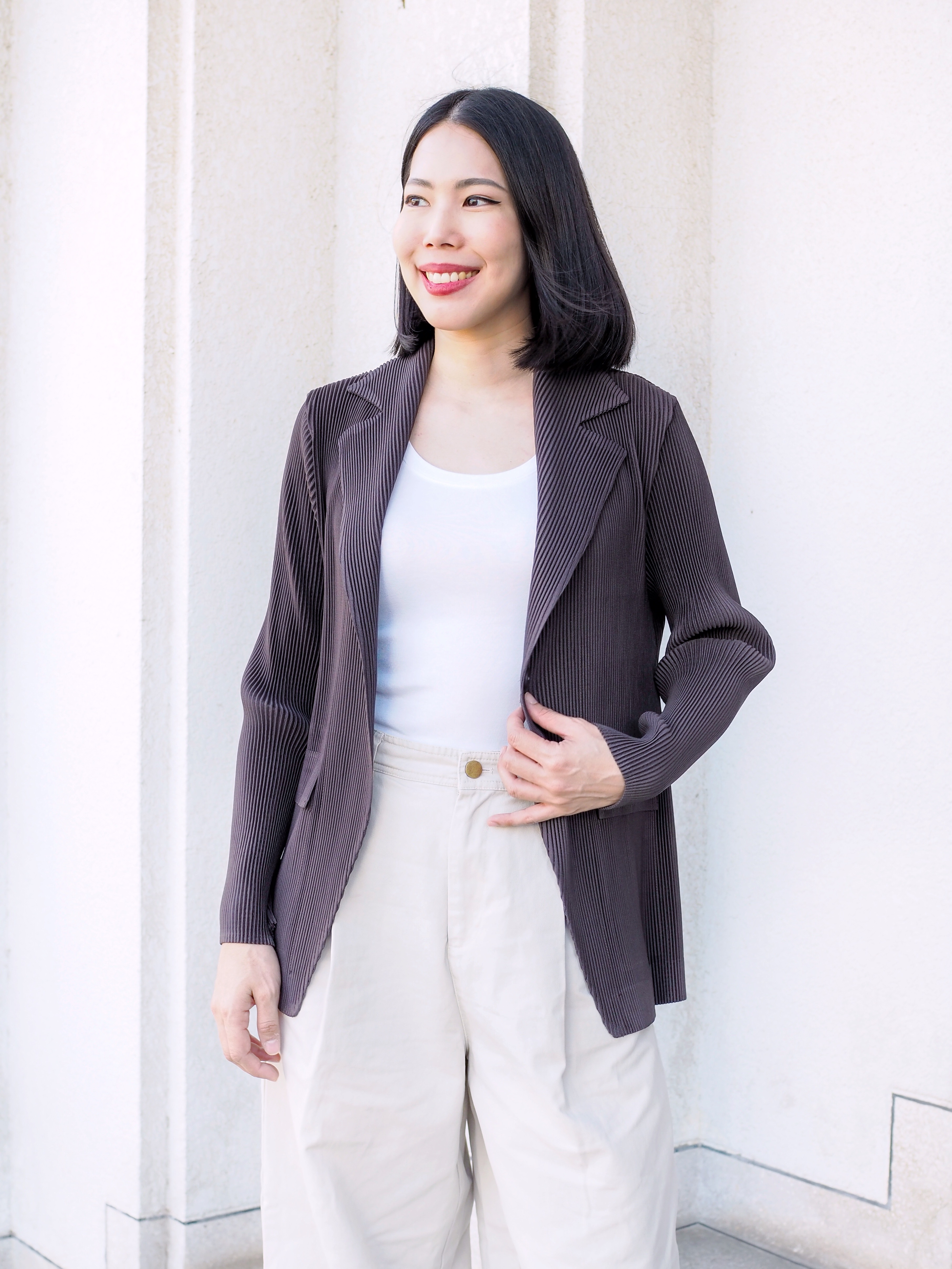 เพิ่มสีใหม่!! 2MUAY รุ่น GJO5131-9 เสื้อคลุมพลีทคุณภาพ THICK V NECK LONG SLEEVE PLEATED CARDIGAN 10 สี FREE SIZE