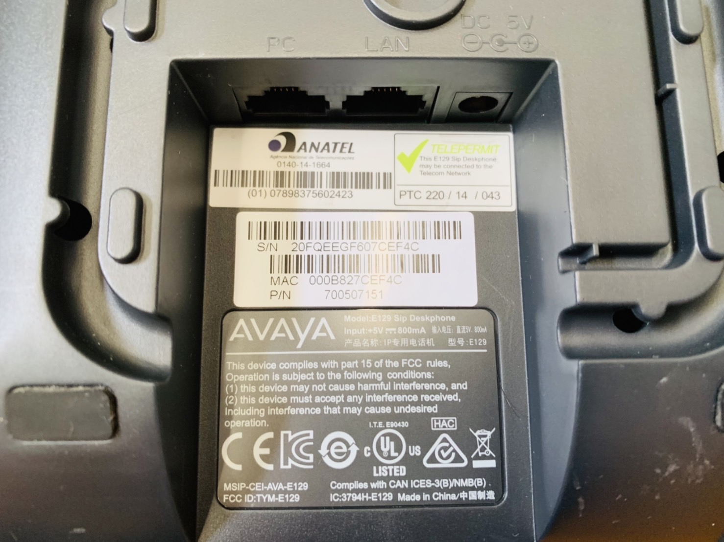 IP Phone AVAYA E129 SIP Office Business Desk PHONE (ราคานี้ไม่รวม Adapter)
