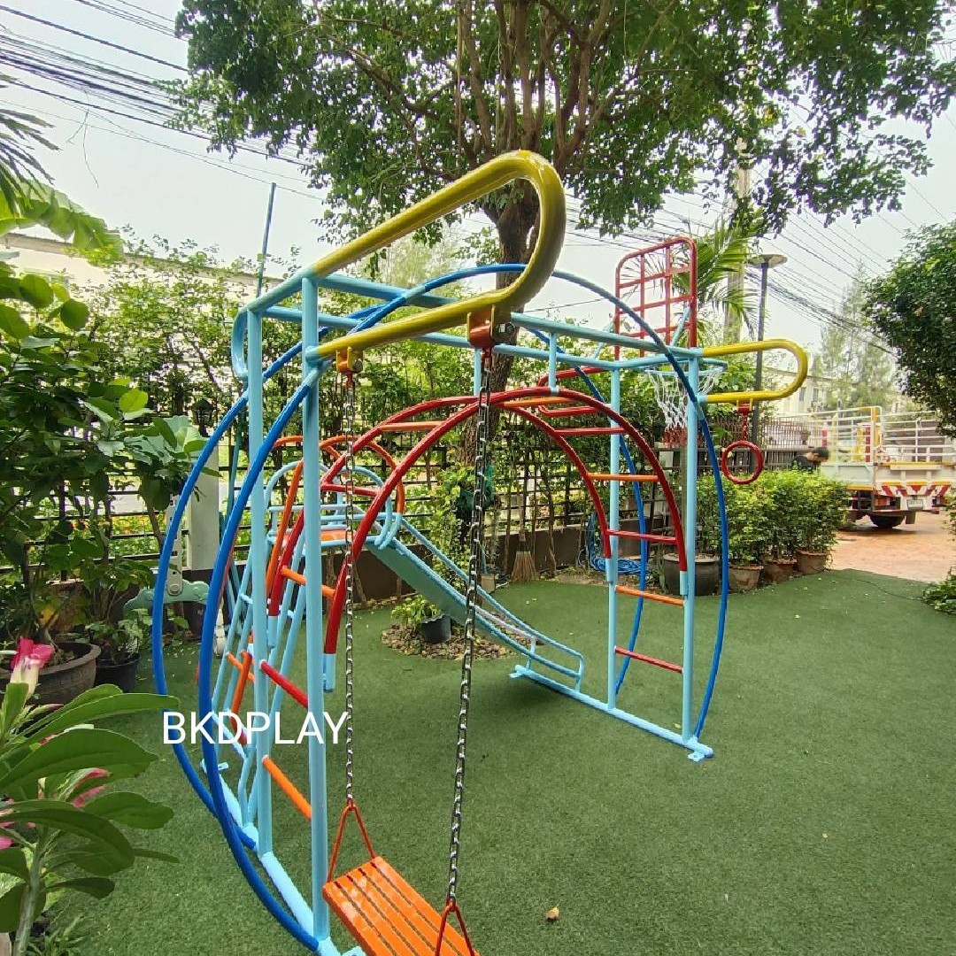 ชุดรวม C เครื่องเล่นสนามกลางแจ้ง เครื่องเล่นสนามเหล็ก,ประกอบด้วยสไลเดอร์ชิงช้าปีนป่ายบาร์โหน OutdoorPlayground,ผลิตเครื่องเล่นสนาม,เครื่องเล่นในสนามเด็กเล่น,เครื่องเล่นงบสพฐ.,ประชารัฐ, ราคาโรงงาน