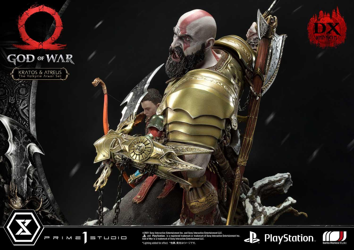 [สั่งจอง]Prime 1 Studio UPMGOW-03DX 1/4 : God of War - Kratos & Atreus The Valkyrie Armor Set (Deluxe Version)