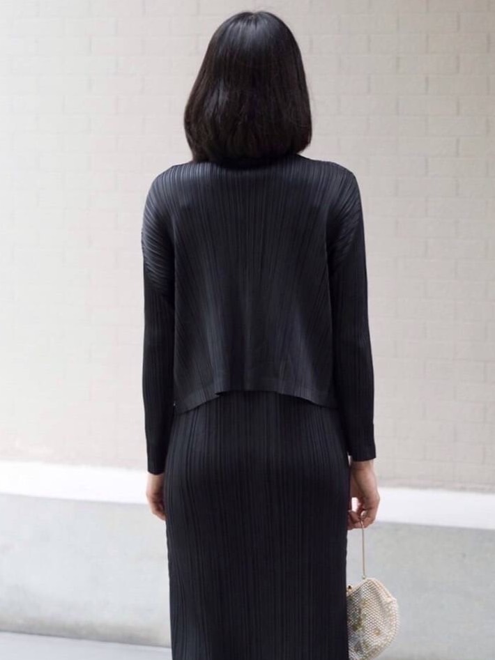 2MUAY BASIC รุ่น GJO8578 CROPPED PLEAT CARDIGAN เสื้อคลุมผู้หญิง เสื้อคลุมพลีทคุณภาพ 11สี FREE SIZE