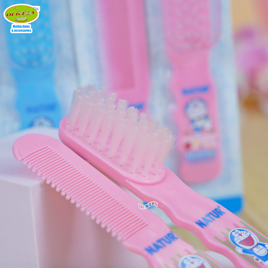 NATUR เนเจอร์ ชุดแปรงหวีผมเด็ก ลาย DORAEMON